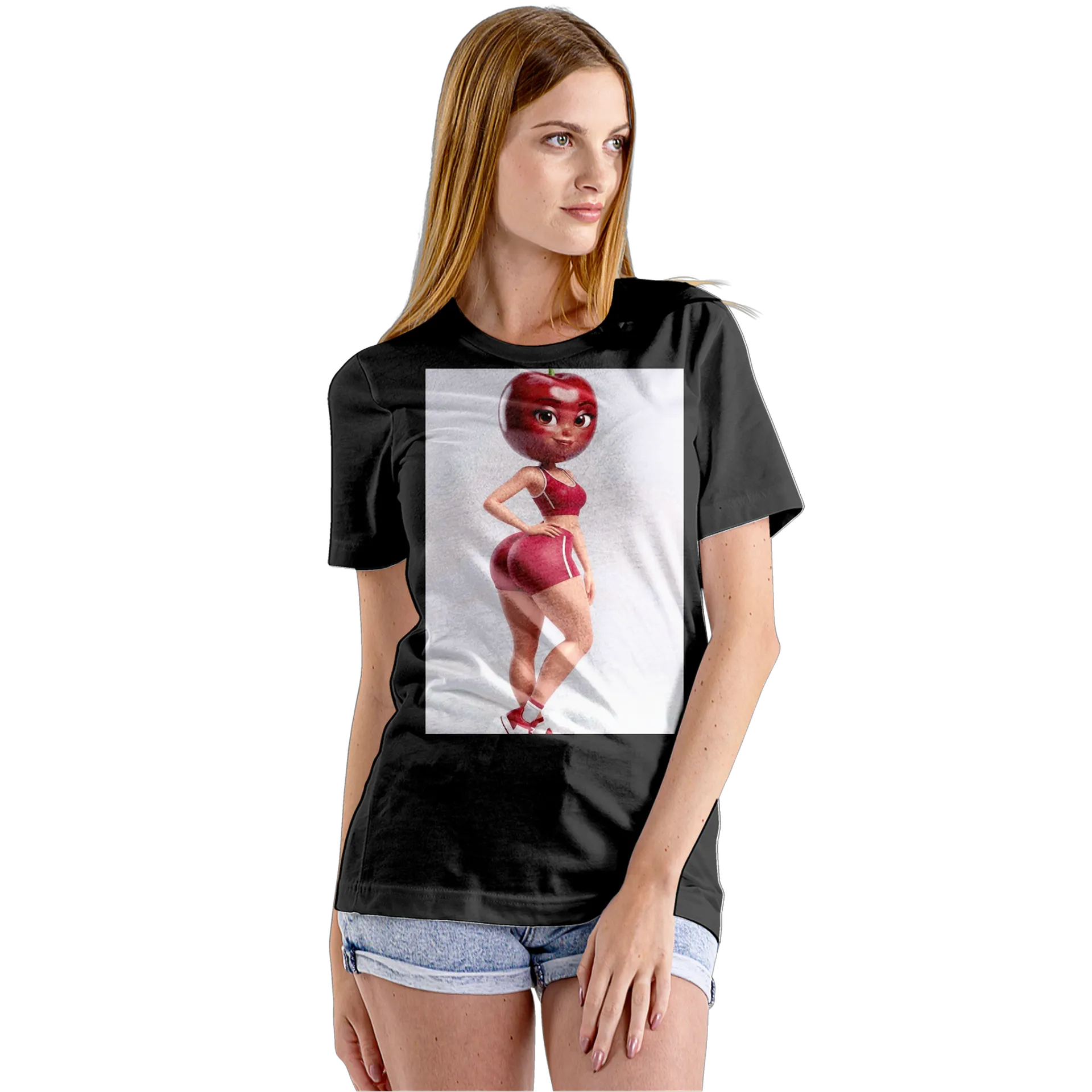 Camiseta Babylook Personagem Cereja Cartoon 100% Algodão - Imagem 5