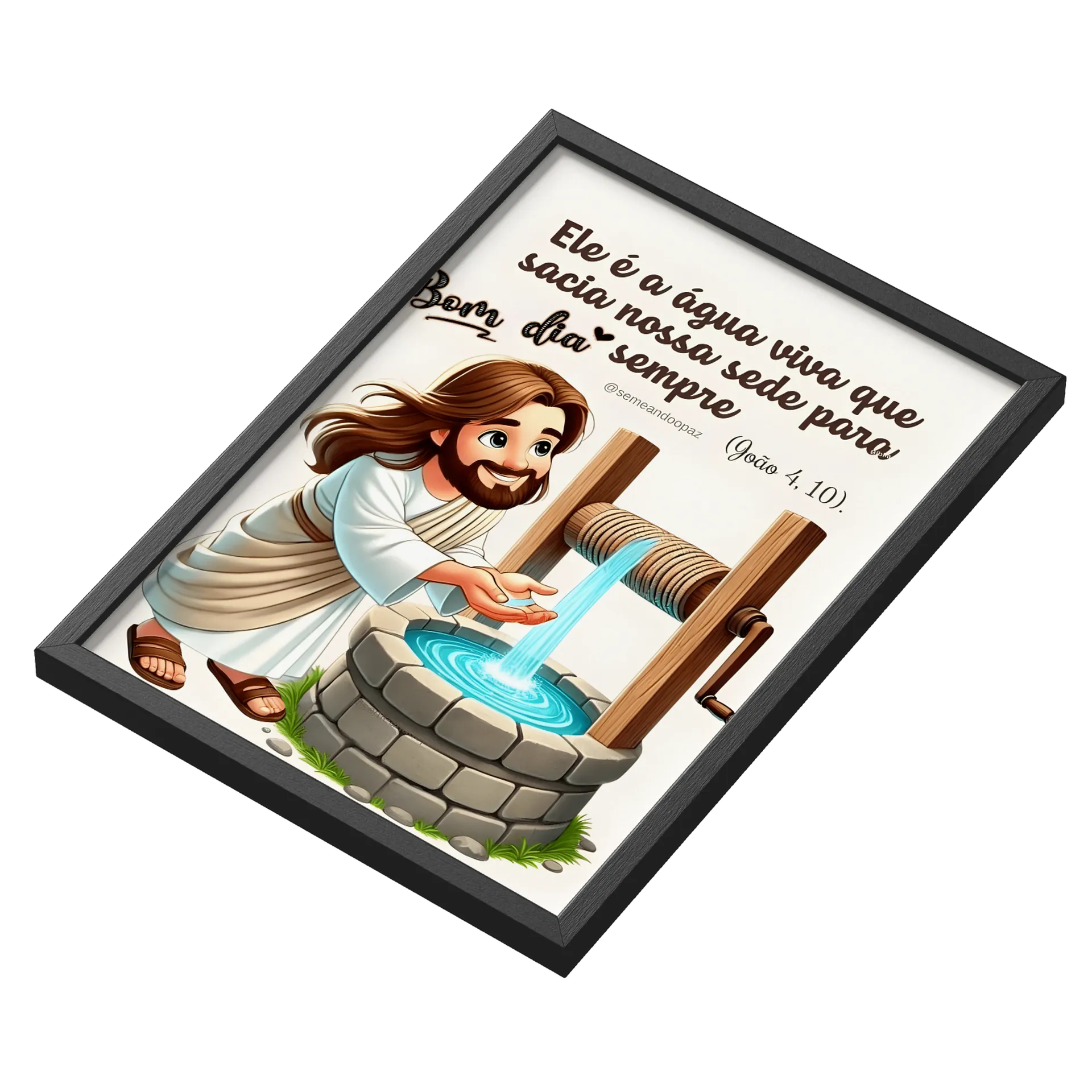 Quadro Jesus Cartoon Poço e Água Viva A3 de https://bugbug.com.br — imagem 3 de 3