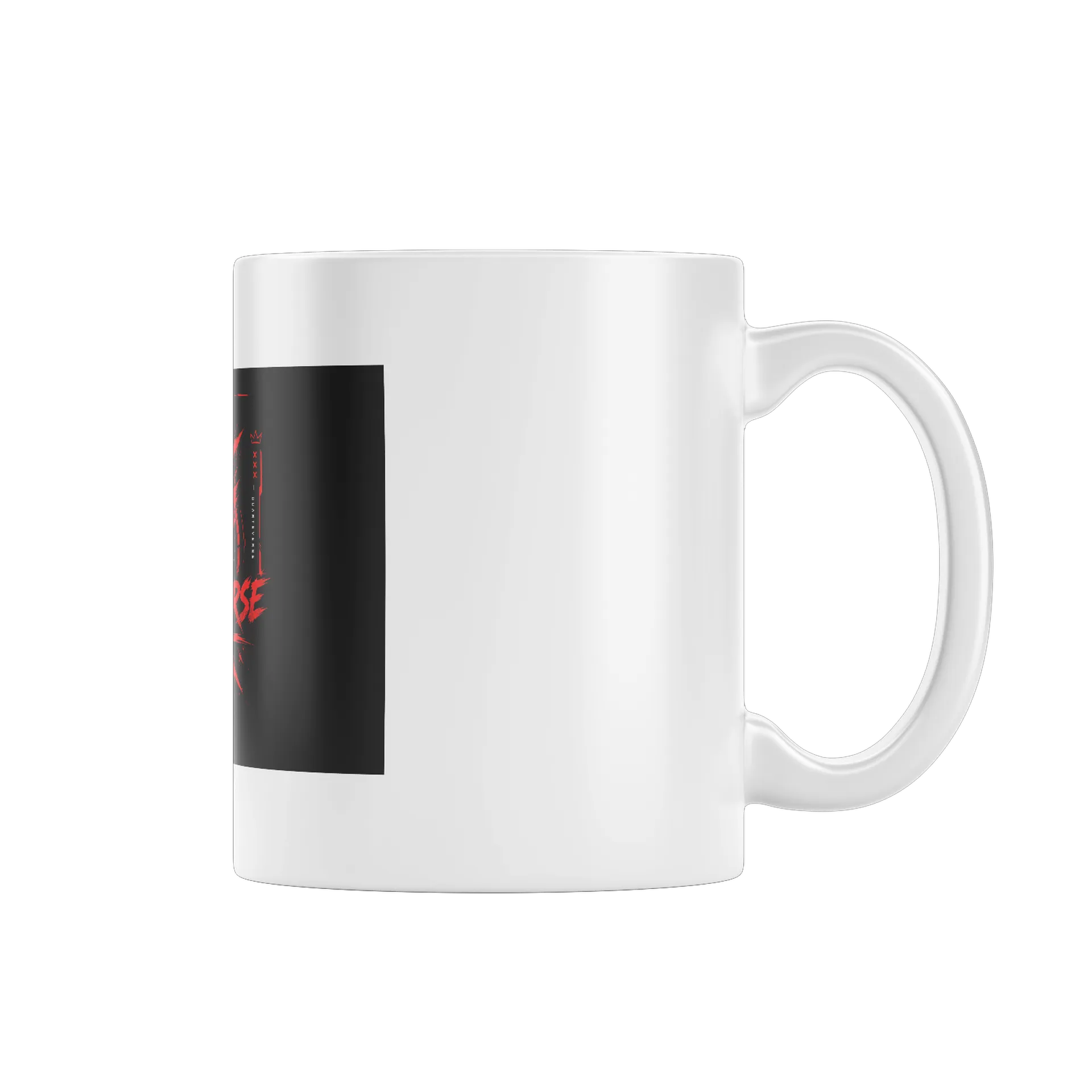Caneca Porcelana Genshin Arco Estampa Vermelho Preto 325ml de Guilherme Duarte  — imagem 1 de 4