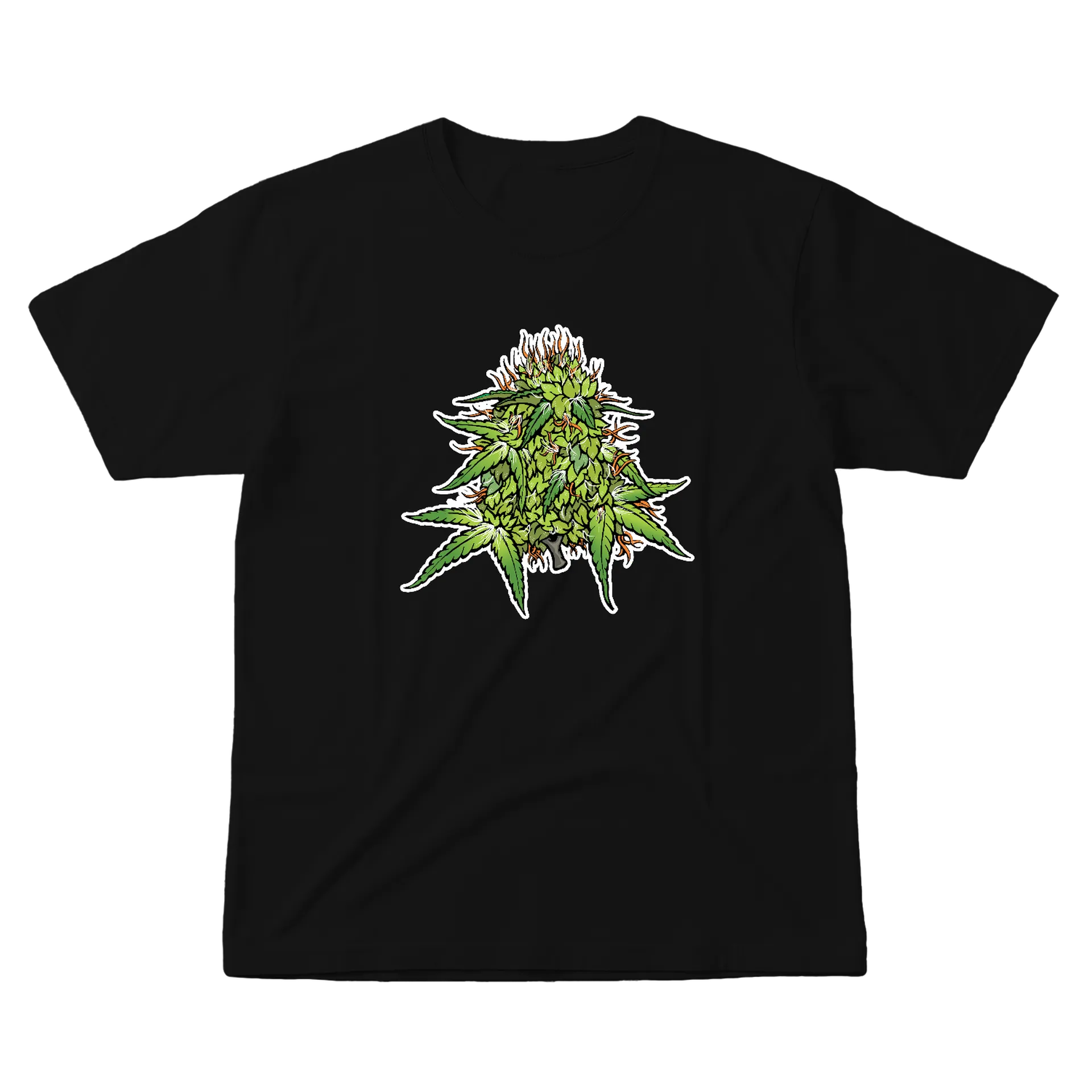 Camiseta Estampa Cannabis Verde 100% Algodão - Imagem 1