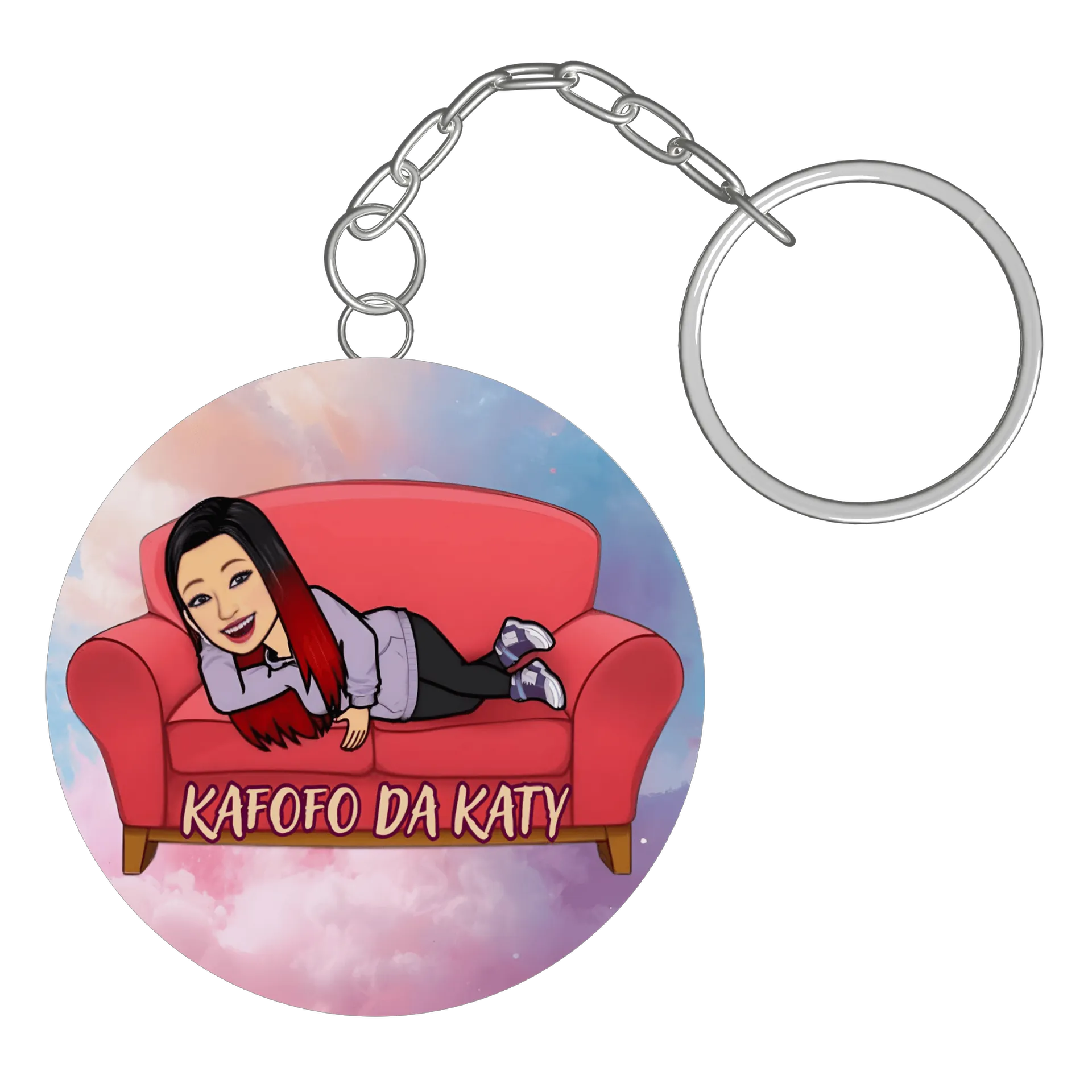 Chaveiro Kafofer - MDF 5x5cm de kafofodakaty — imagem 2 de 3