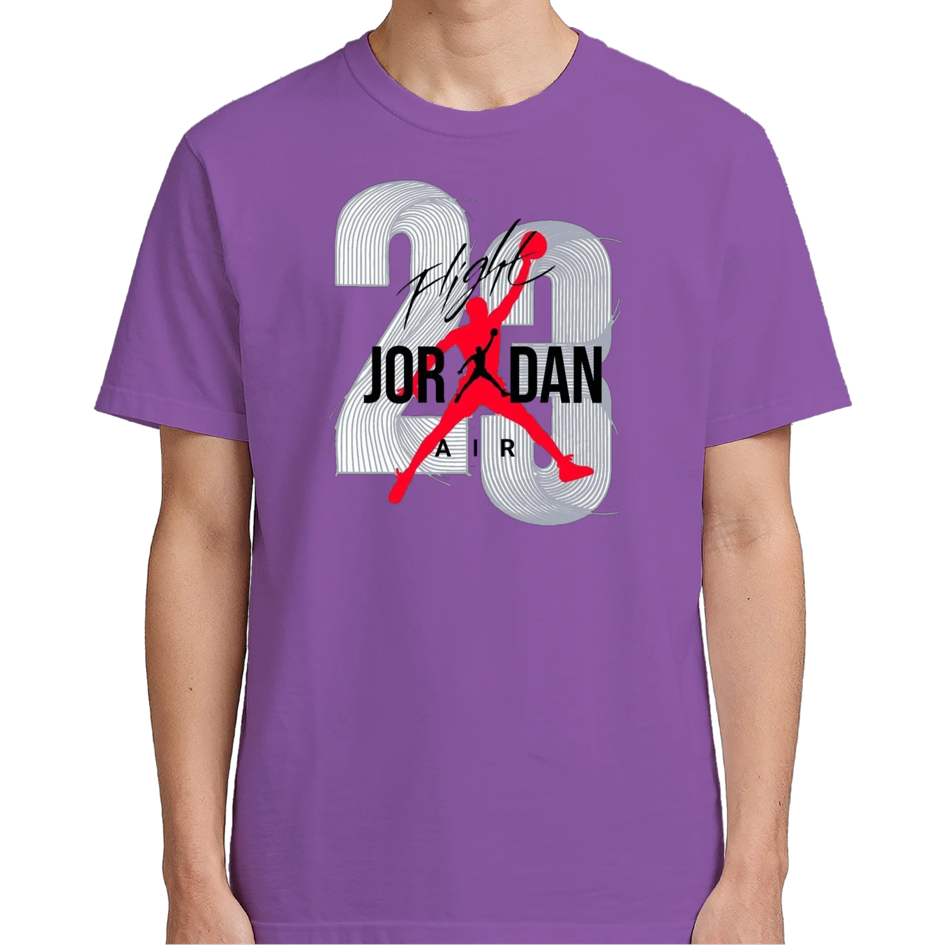 Camiseta Jordan Air Logo Estampa Grafite Vermelha 100% - Imagem 5