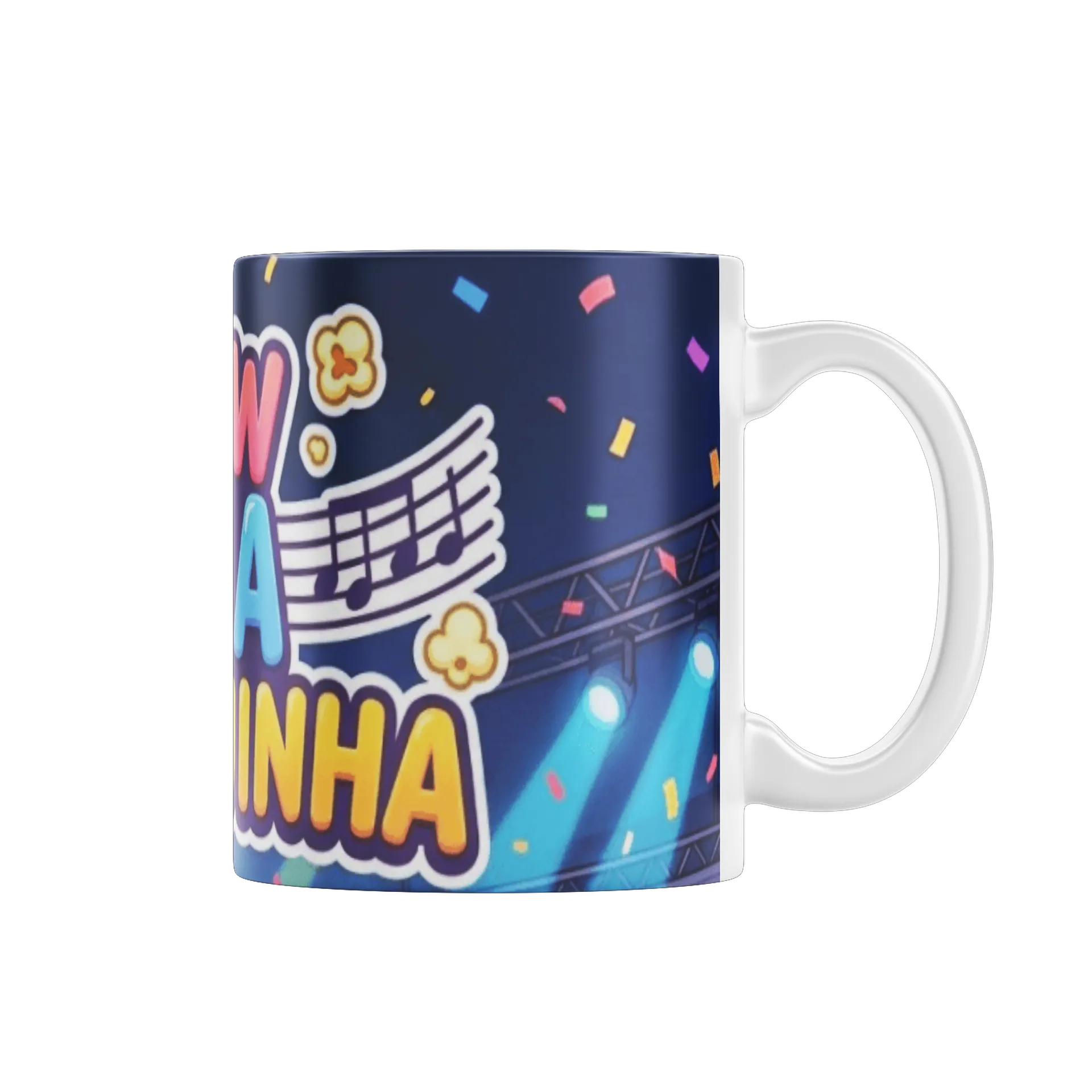 Caneca Show Pula Pipoquinha Estampa Musical 325ml - Imagem 2