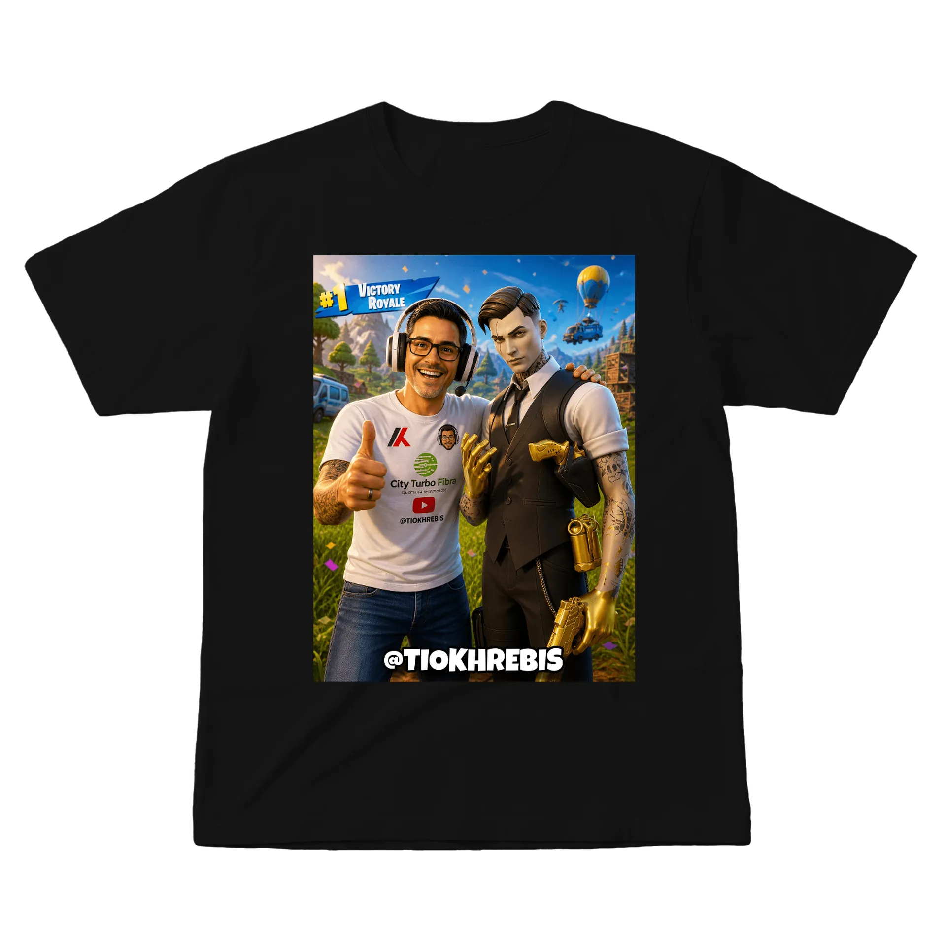 Camiseta Estampa Gamer Victory Royale 100% Algodão - Imagem 1