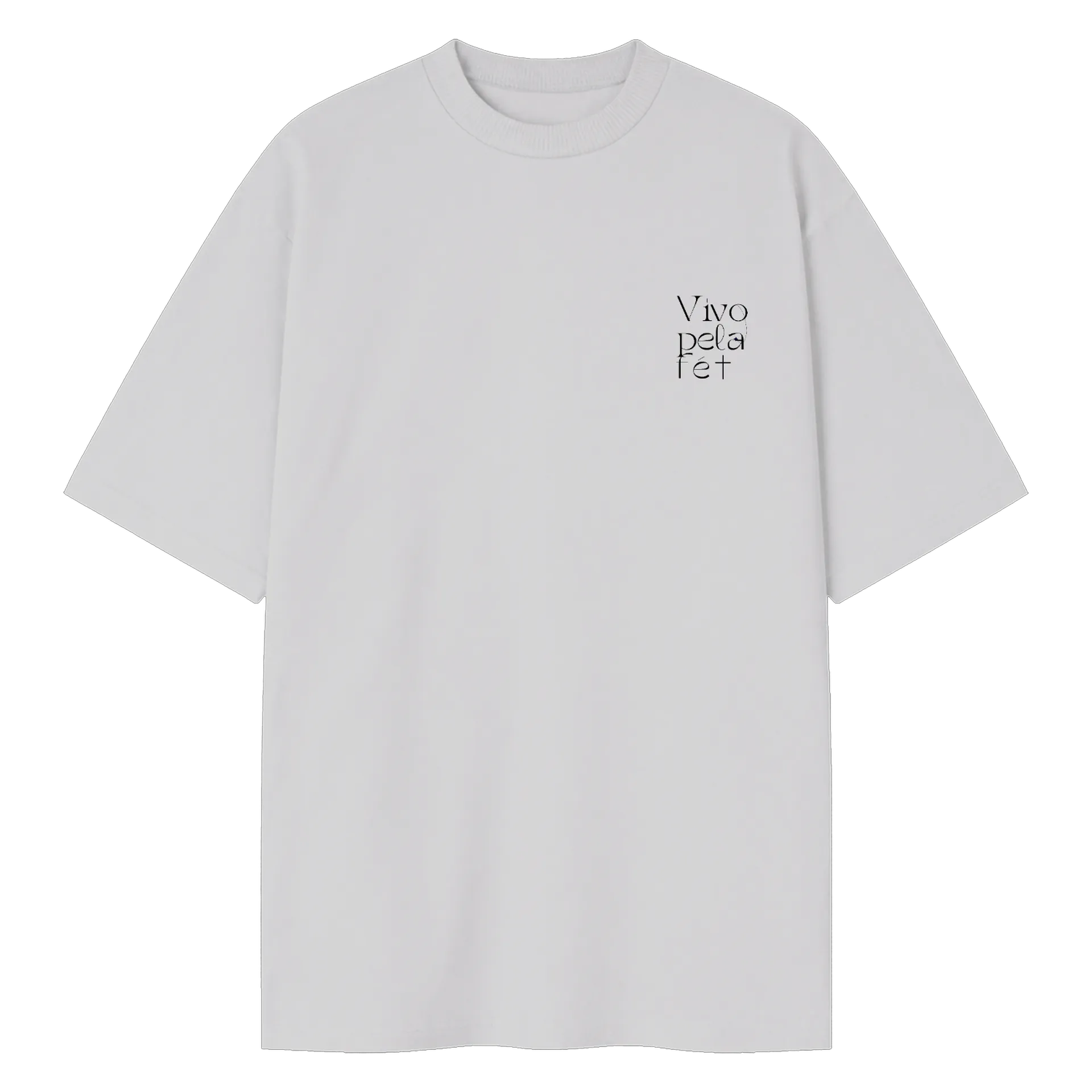 Camiseta Oversized Estampa Tipográfica Nasci de Novo Azul de PUBLI UP  — imagem 1 de 6