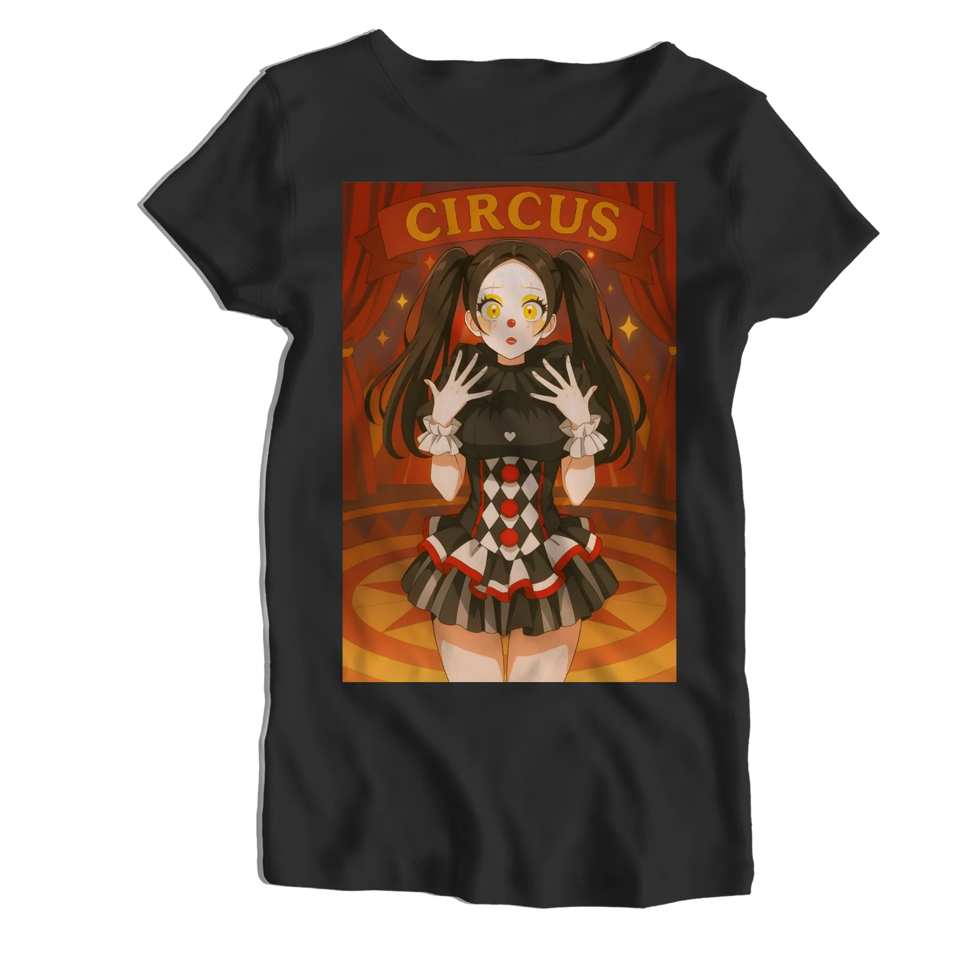 Camiseta Babylook Palhaça Anime Circo 100% Algodão - Imagem 1