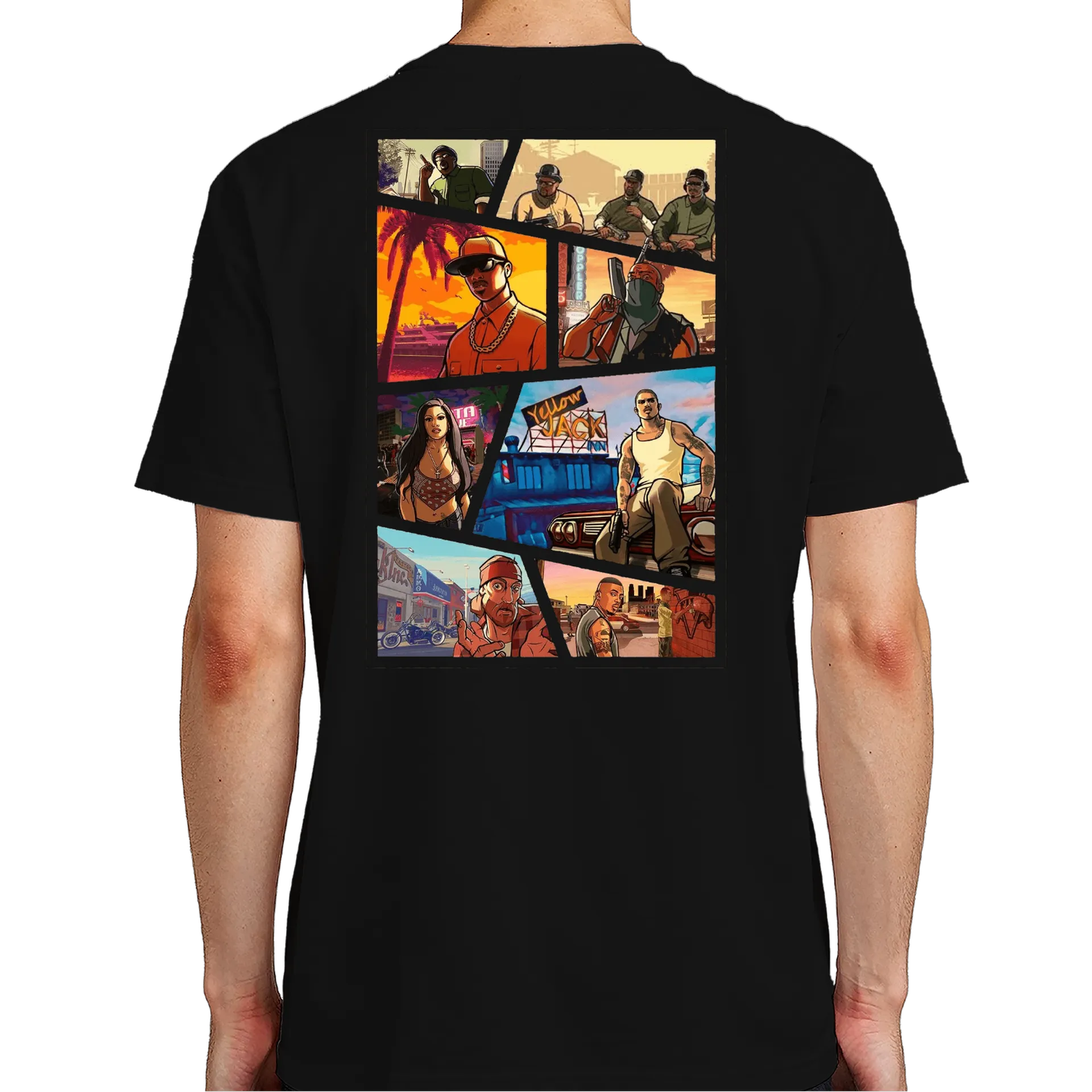 Camiseta Estampa GTA Personagens 100% Algodão - Imagem 7