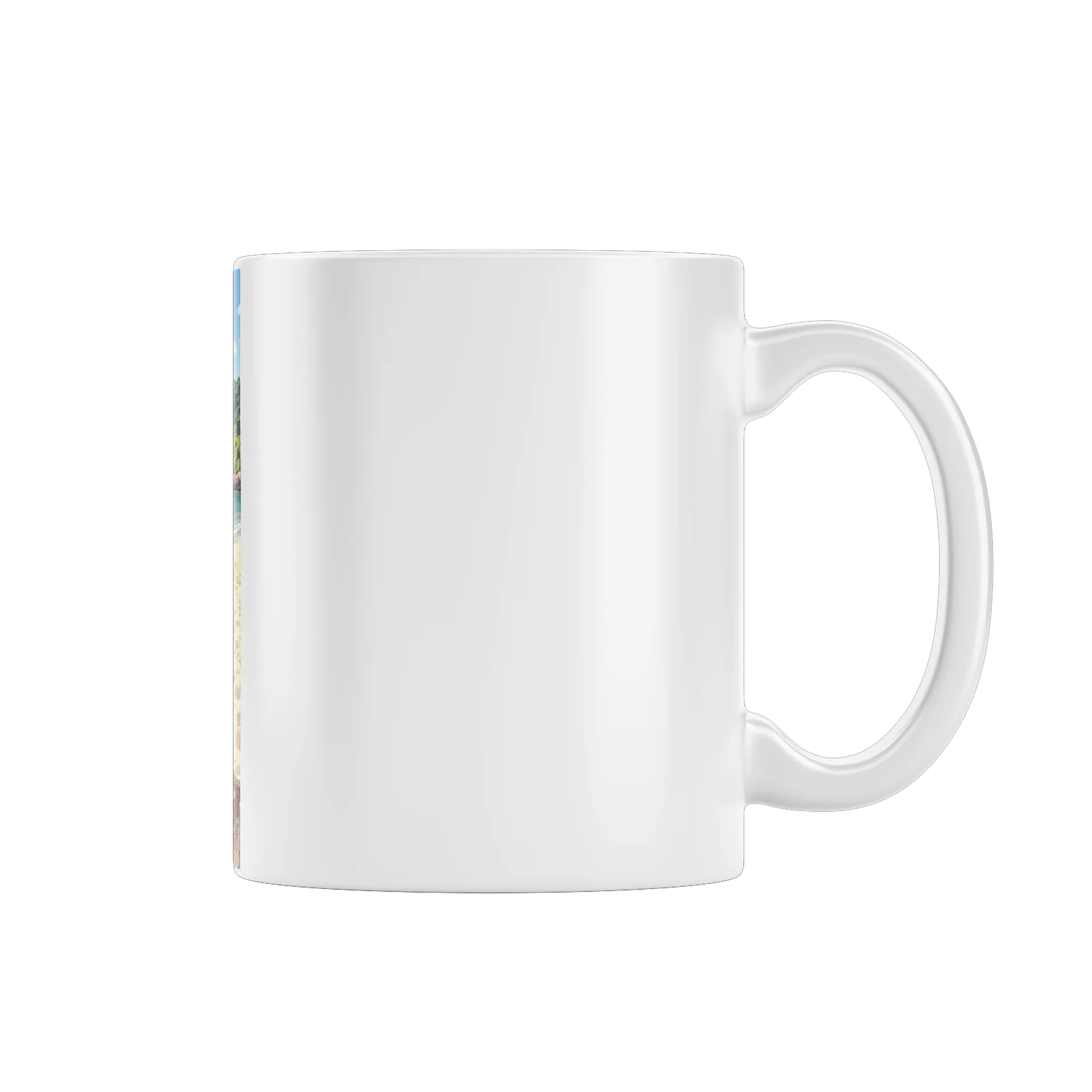 Caneca Porcelana Casal no Praia 325ml - Imagem 1