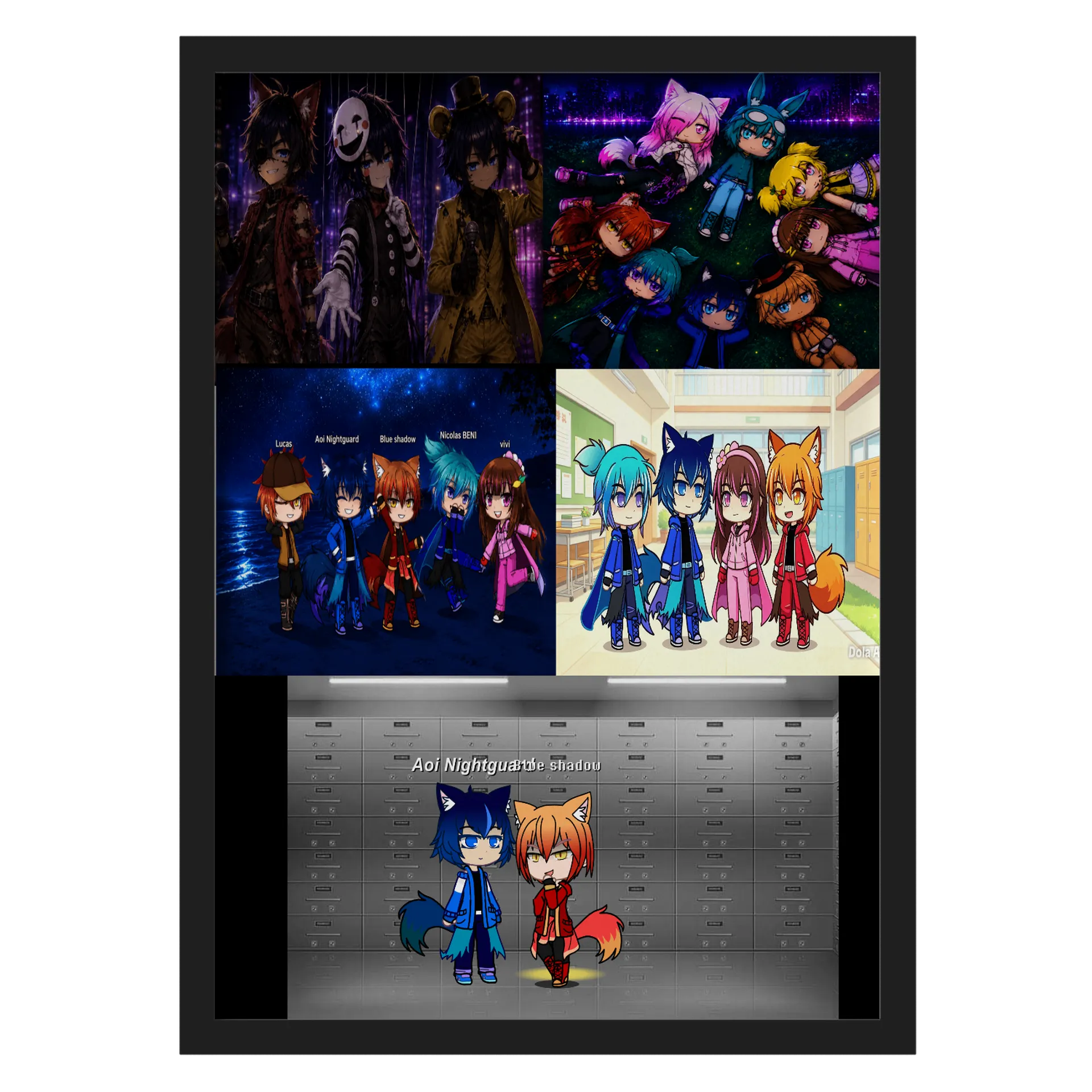 Quadro A3 personalizado Com Vidro de Aoi Nightguard  — imagem 1 de 3