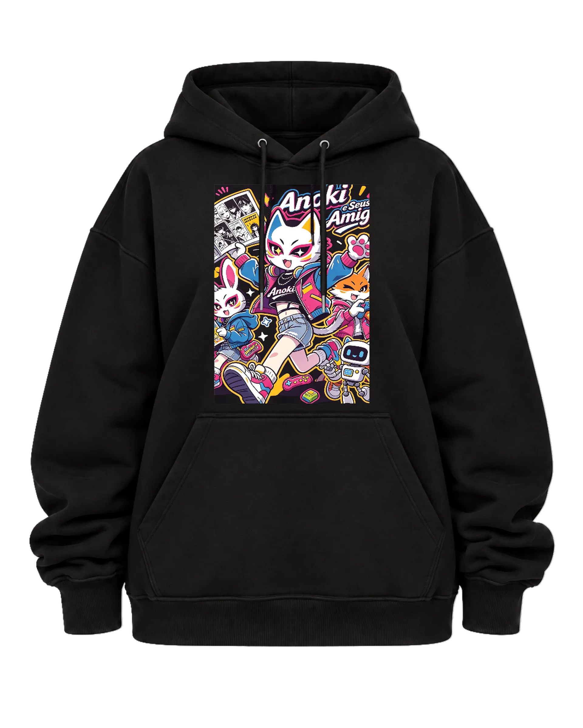 Blusa Moletom Anoki e Seus Amigos Estilo Anime Colorido de anoki — imagem 5 de 6