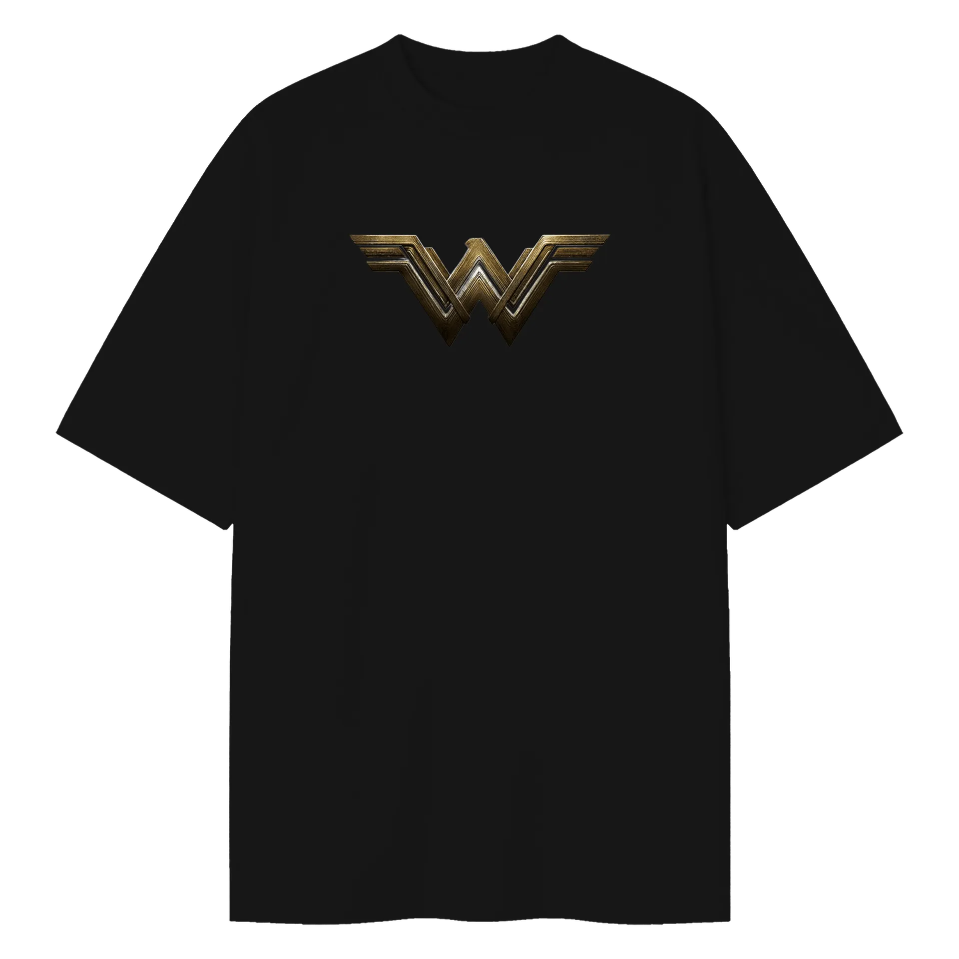 Camiseta Oversized Logotipo Mulher Maravilha 100% Algodão - Imagem 1