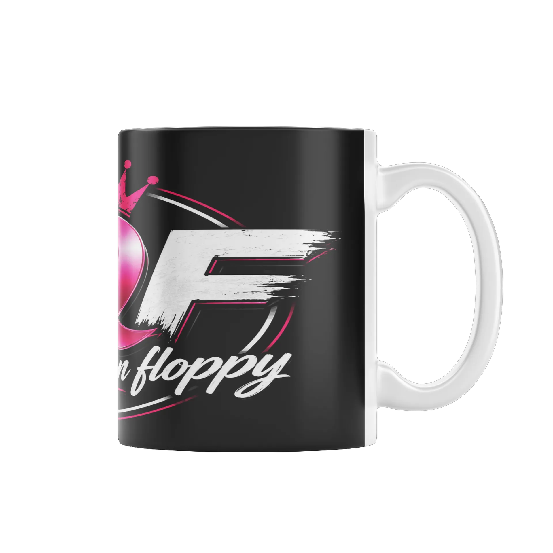 Caneca Porcelana Estampa Queen Iron Floppy Branco 325ml de Mikerlange placide