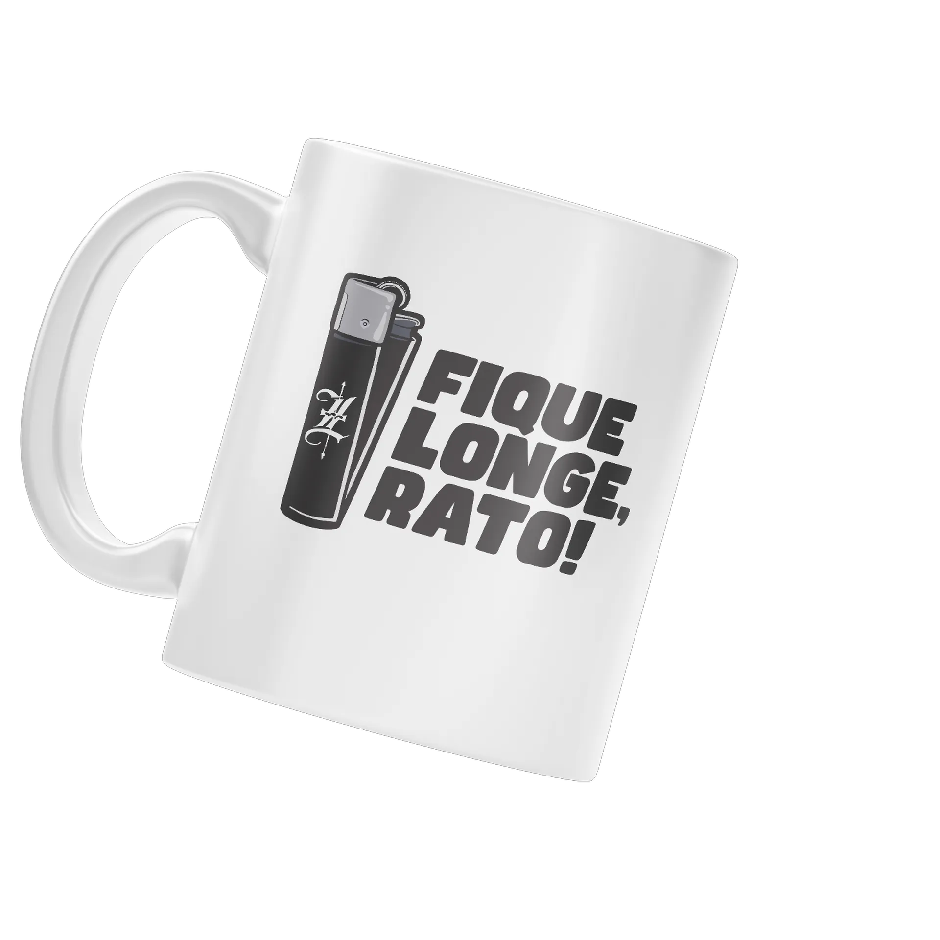 Caneca Porcelana Fique Longe Rato 325ml - Imagem 3