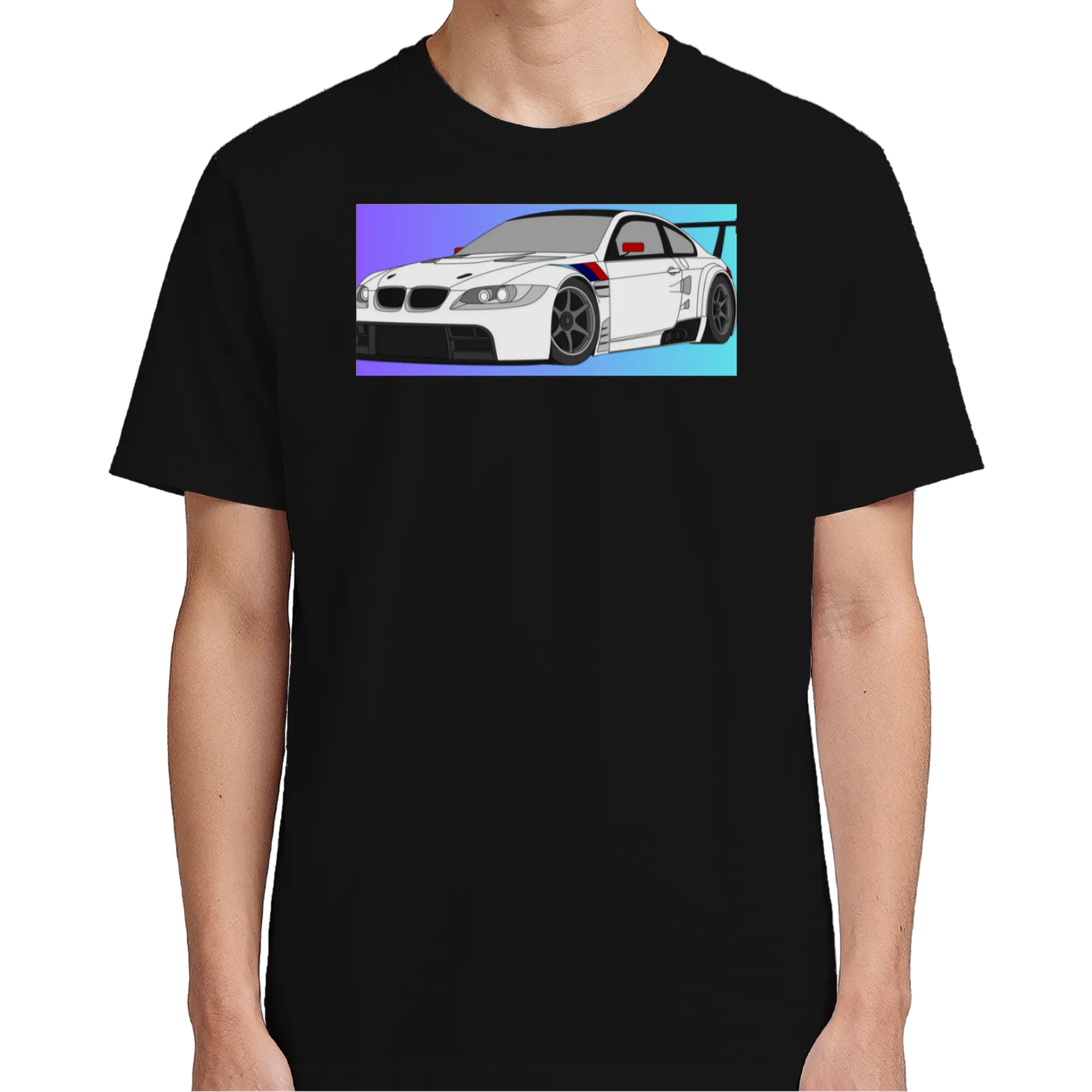 Camiseta Carro Esportivo Estampa Minimalista 100% Algodão - Imagem 5