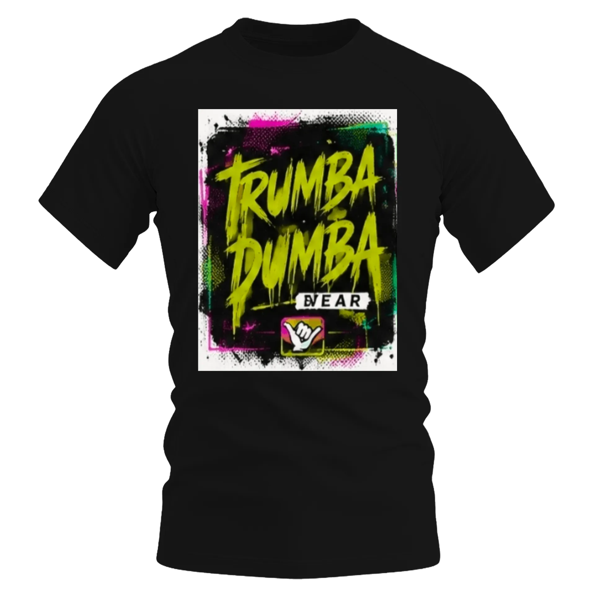 Camiseta Dry Fit Estampa Grunge Neon Letras Brilhantes de Renato — imagem 1 de 6