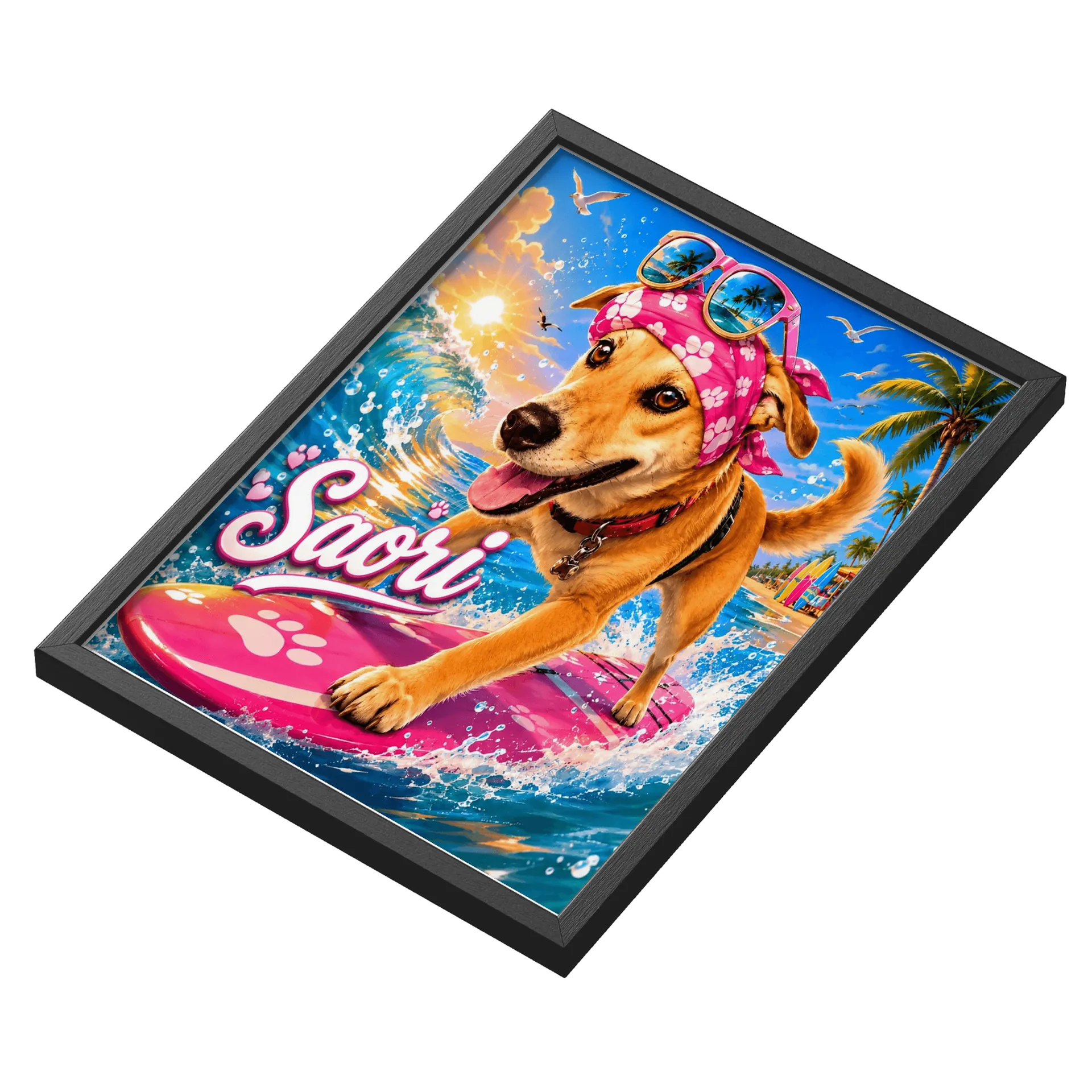 Quadro dog surfista saori - Imagem 3
