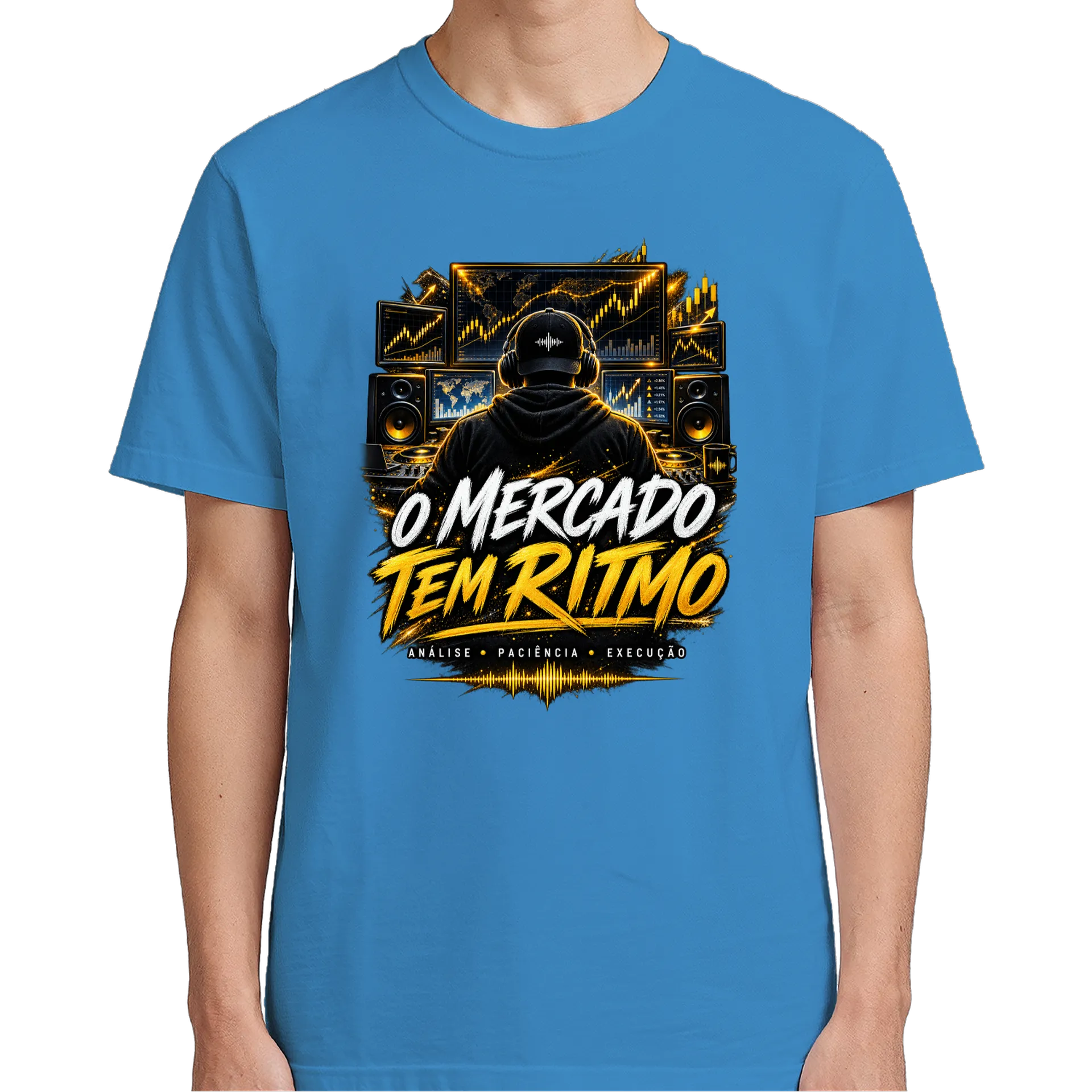 Camiseta Estampa O Mercado Tem Ritmo 100% Algodão - Imagem 5