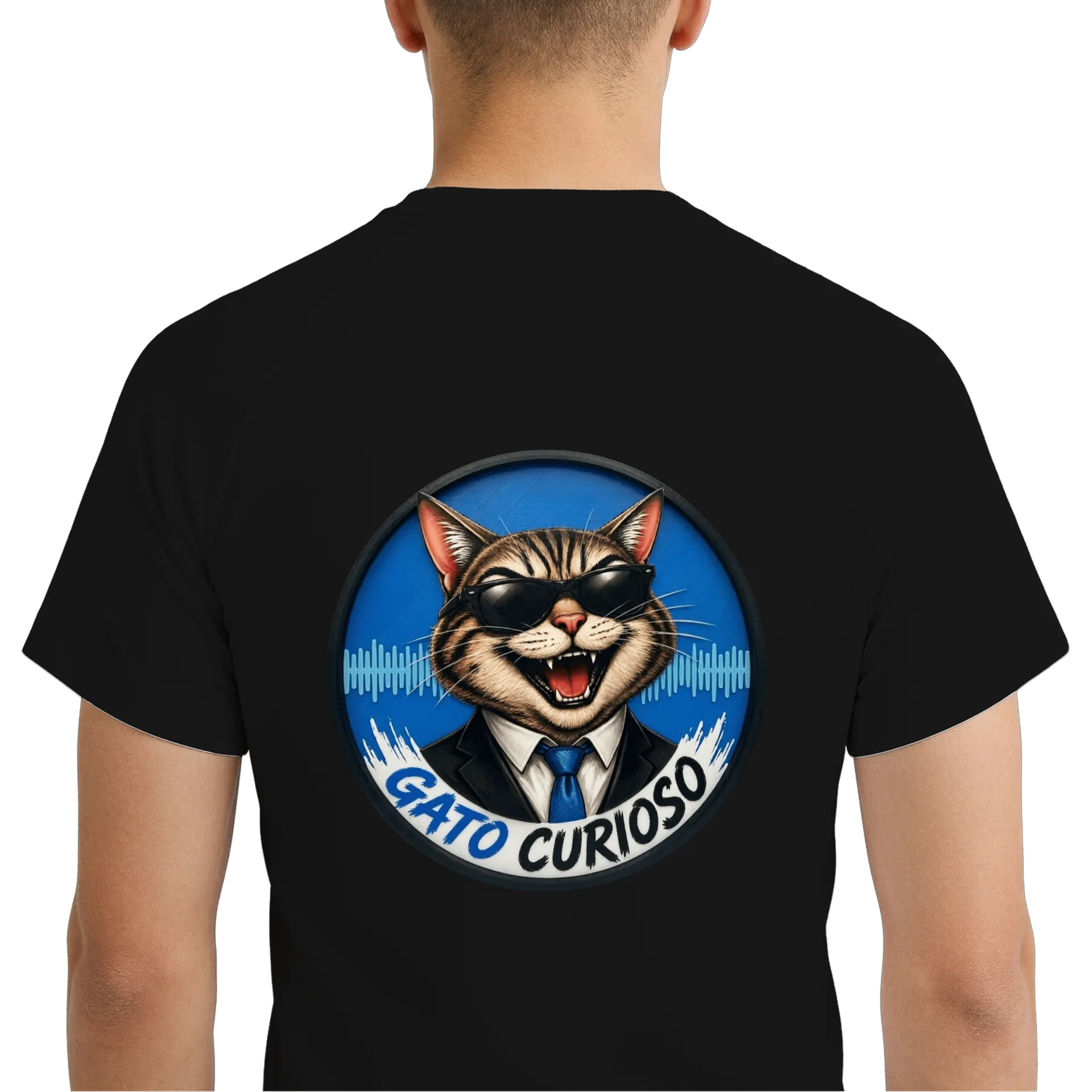 Camiseta DryFit de Gato Curioso  — imagem 6 de 6