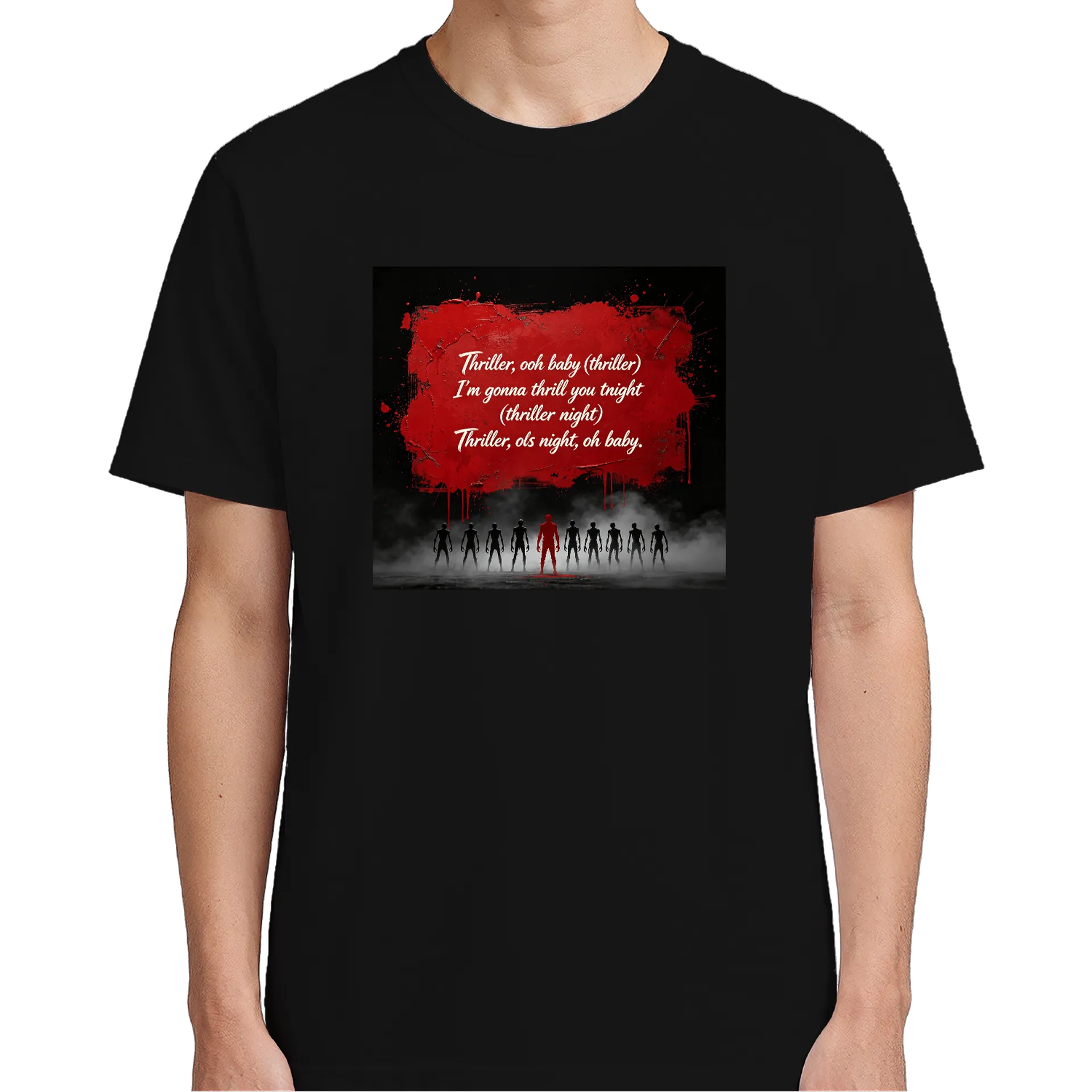 Camiseta Mensagem Terror Estampa Vermelha 100% Algodão - Imagem 4