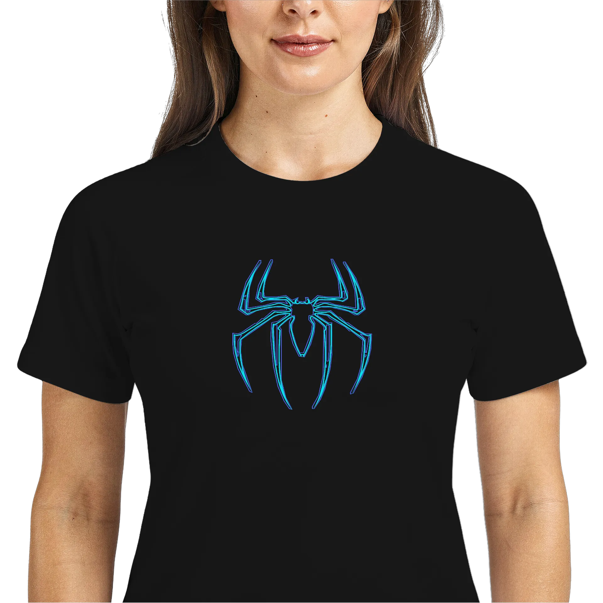 Camiseta Dry Fit Aranha Azul Estampa Personalizada 100% - Imagem 3