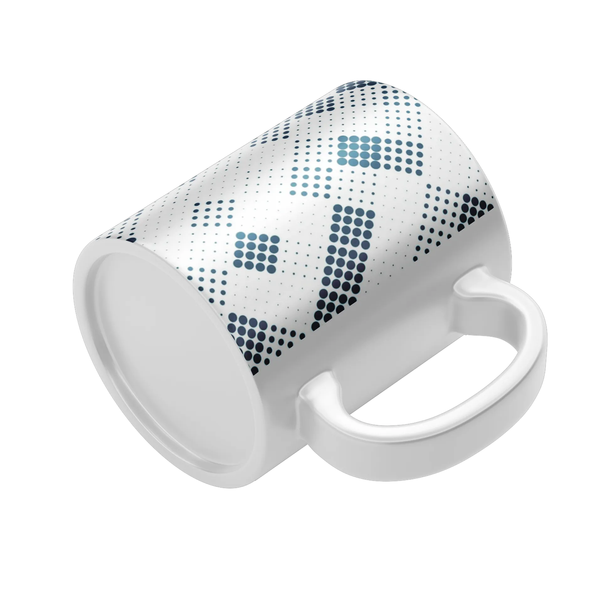 Caneca Transparente Estampa Geométrica Pontos 325ml - Imagem 4