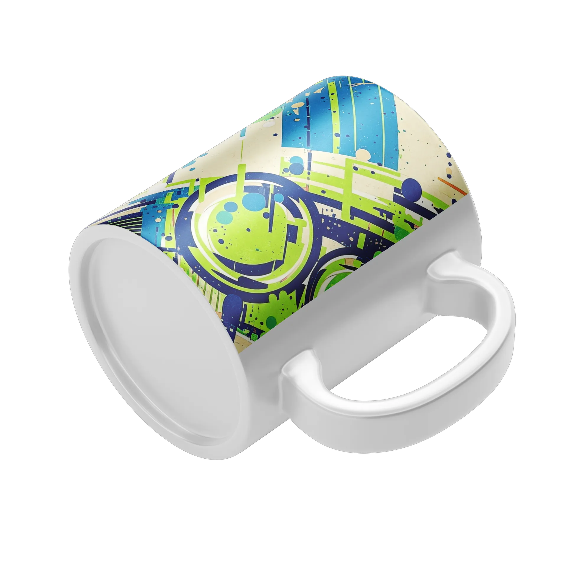 Caneca Estampa Abstrata Geométrica 325ml - Imagem 4