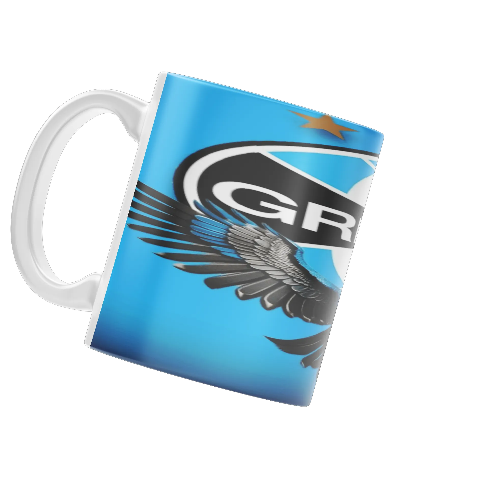 Caneca Porcelana Grêmio Águia Azul 325ml de @oficialDavidBlack