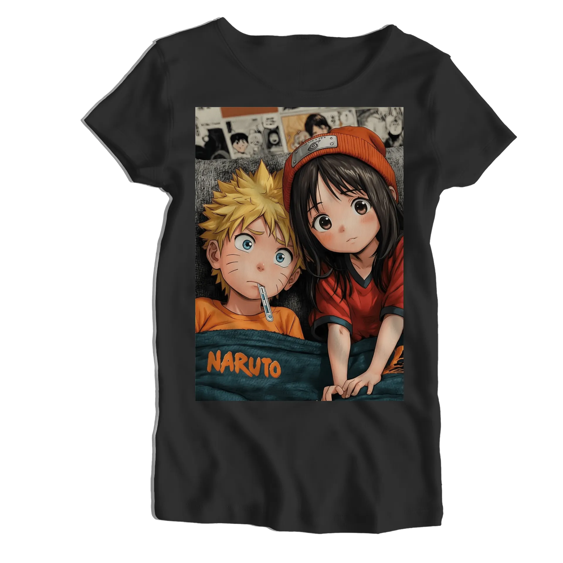 Camiseta Babylook Naruto em Estilo Anime 100% Algodão - Imagem 1