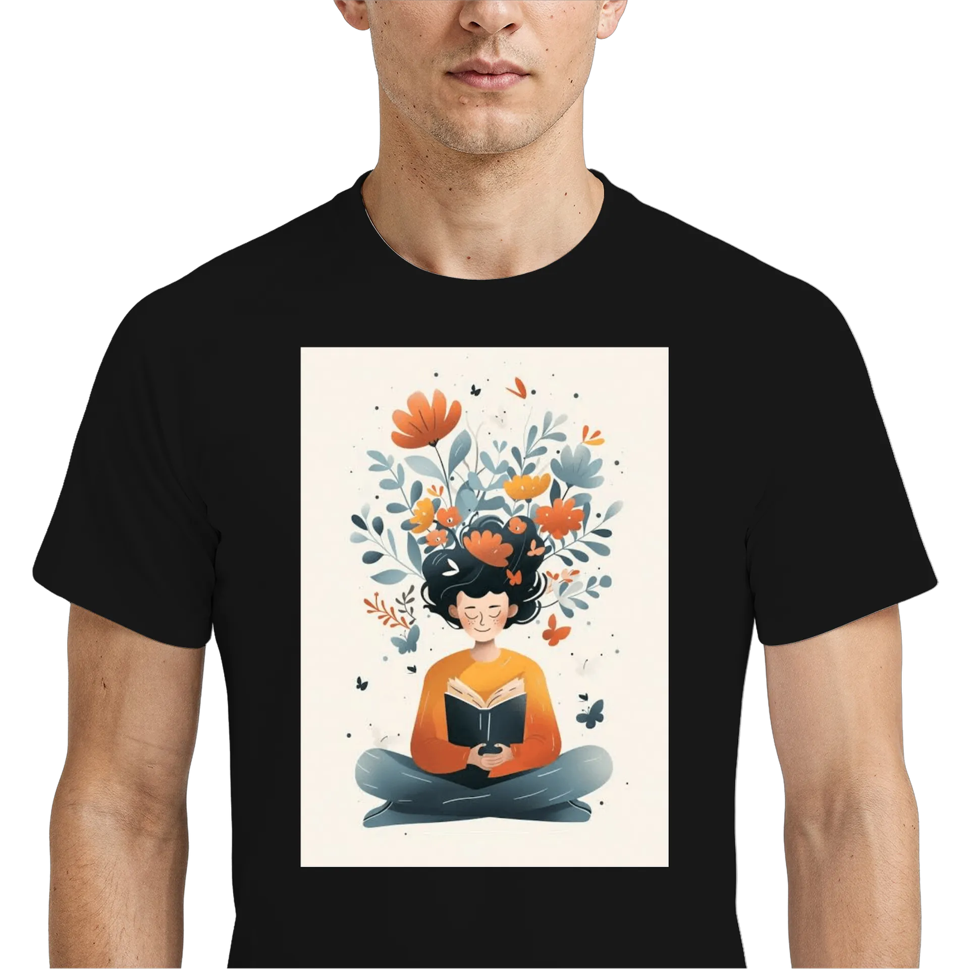 Camiseta Dry Fit Leitura Flores Coloridas 100% Polyester - Imagem 4