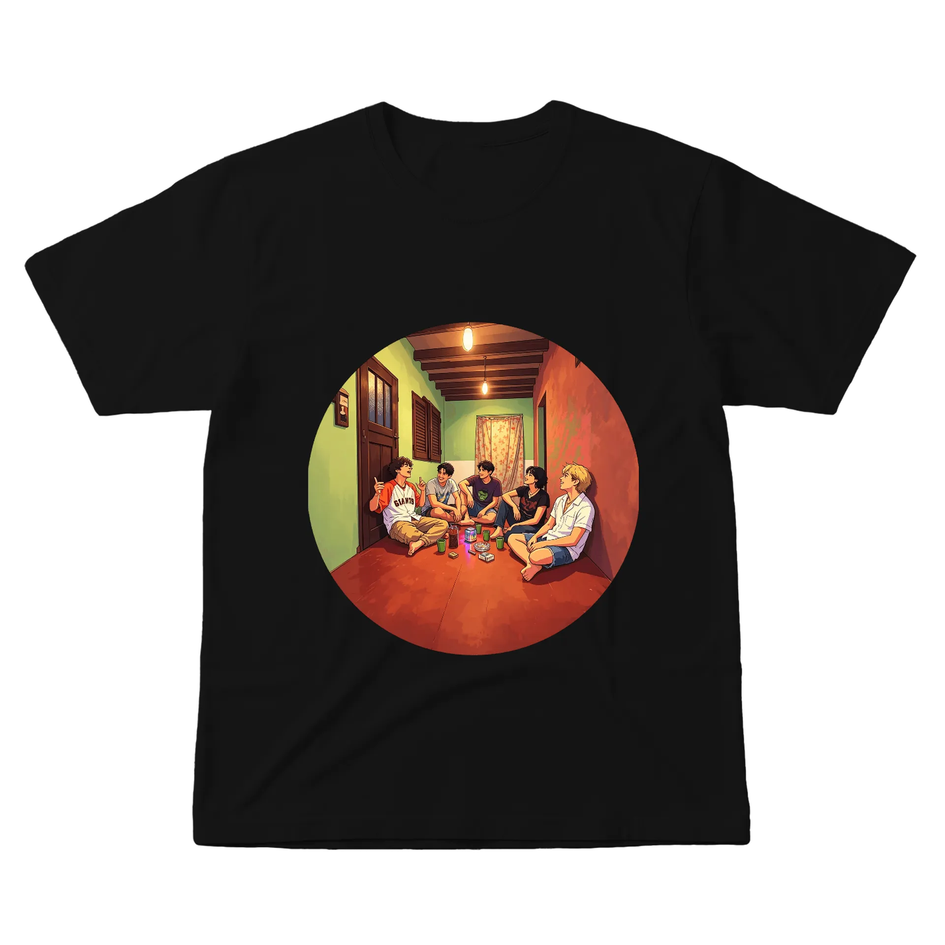 Camiseta Personalizada Amigos Conversando 100% Algodão - Imagem 1