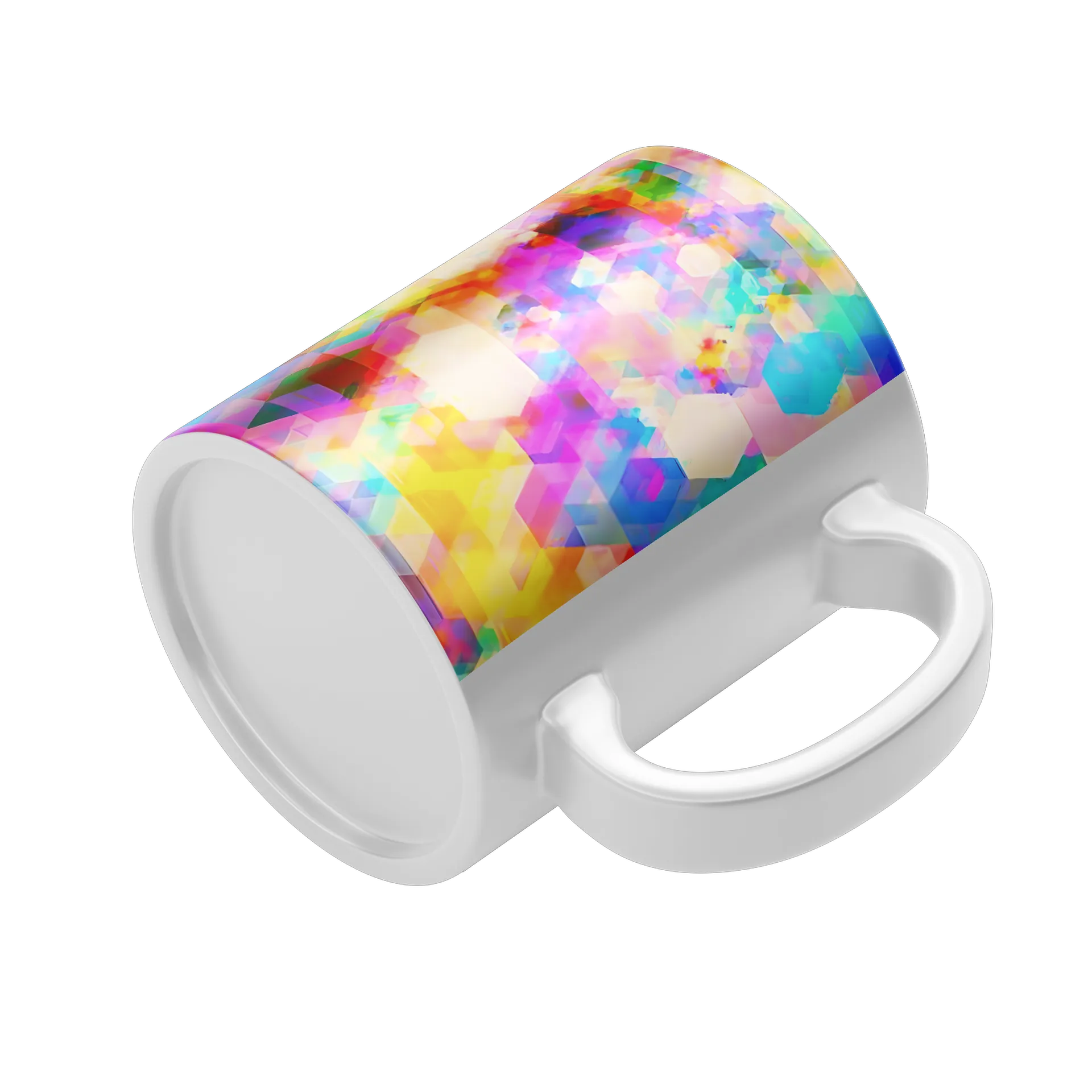 Caneca Estampa Colorida Geométrica 325ml - Imagem 4