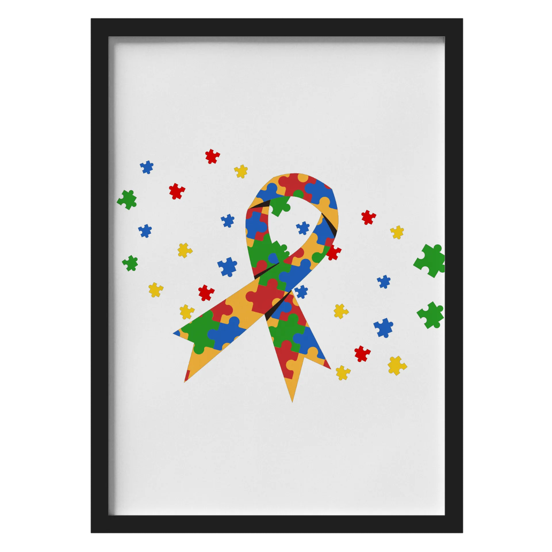 Quadro A3 Autismo Abril Azul - Imagem 1