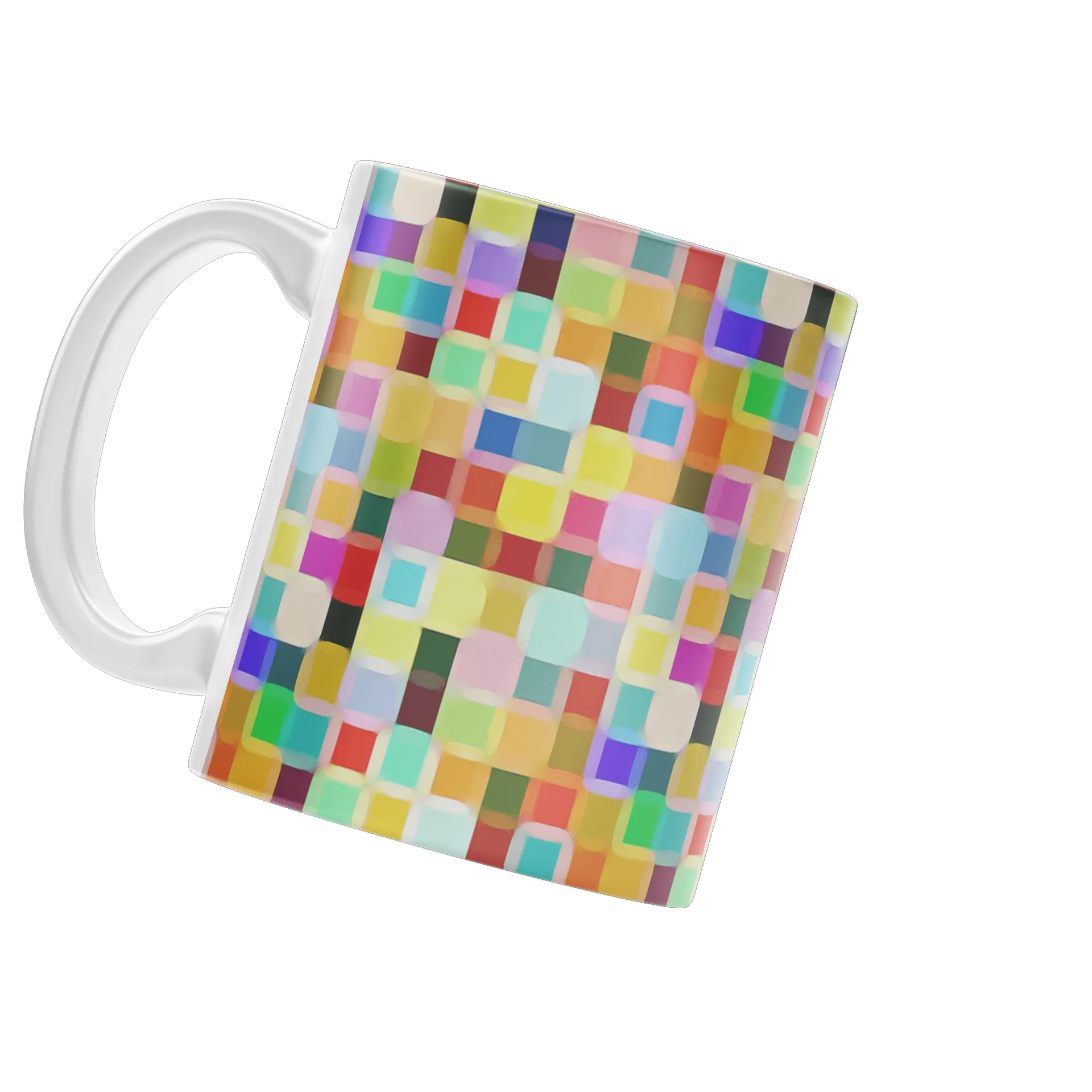Caneca Personalizada Estampa Abstrata Color Block 325ml - Imagem 3