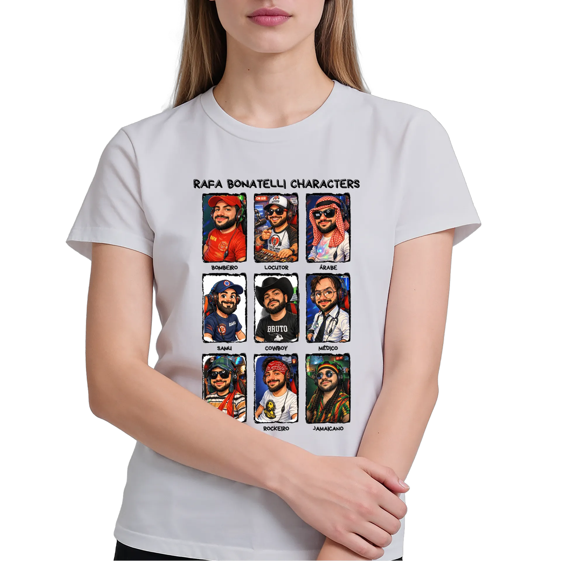 Camiseta Personagens Rafa Bonatelli 100% Algodão - Imagem 4