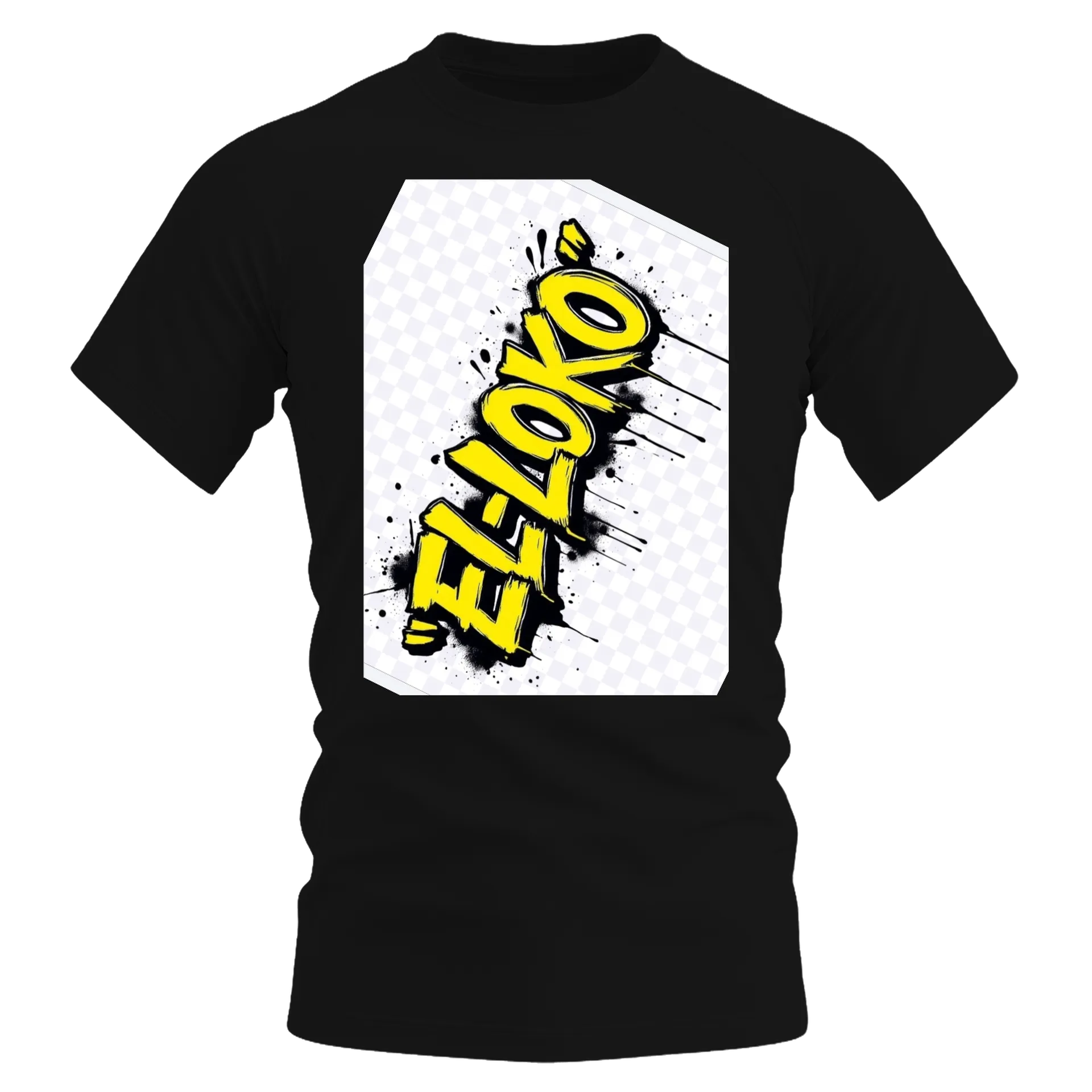 Camiseta Dry Fit Graffiti Letra Amarela Respirável - Imagem 1