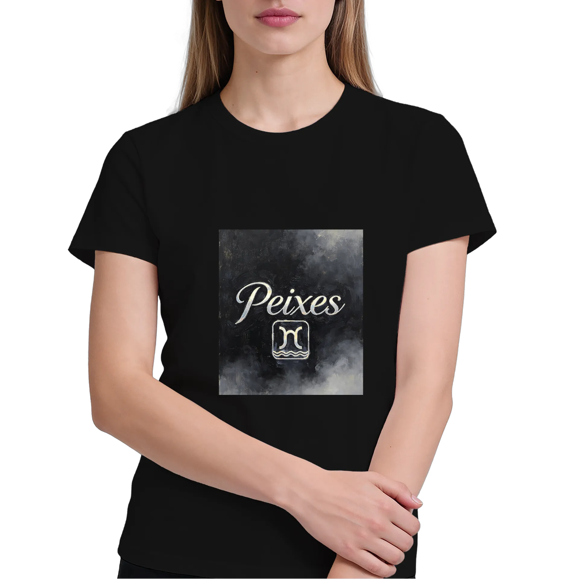 Camiseta Peixes Estampa Cinza Preto 100% Algodão - Imagem 4