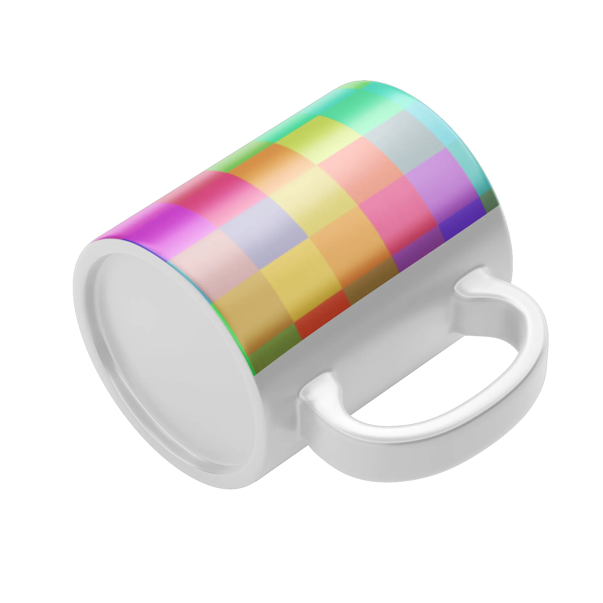 Caneca Porcelana Hipster Neon 325ml - Imagem 4