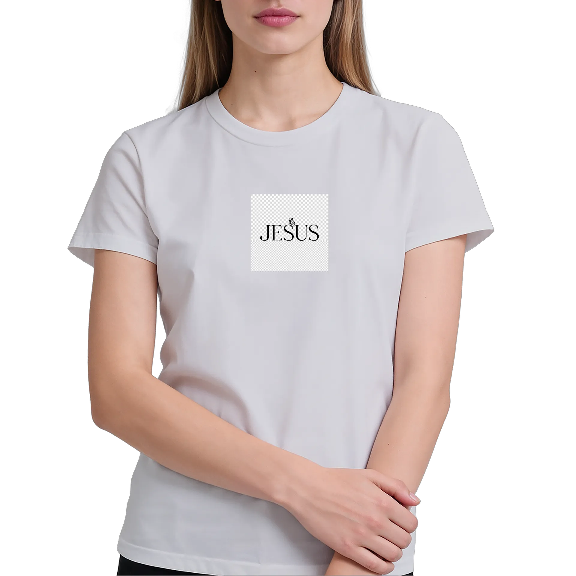 Camiseta JESUS 100% Algodão Branco - Imagem 4