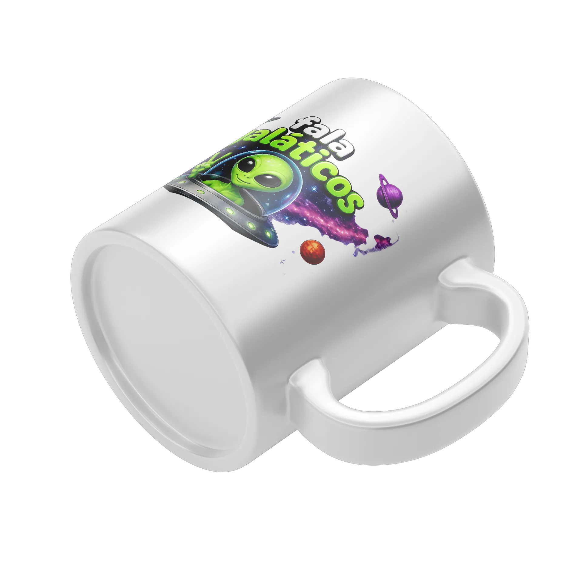 Caneca Fala Galácticos - Branco - Canhoto de Construindo Novo Humano — imagem 4 de 4