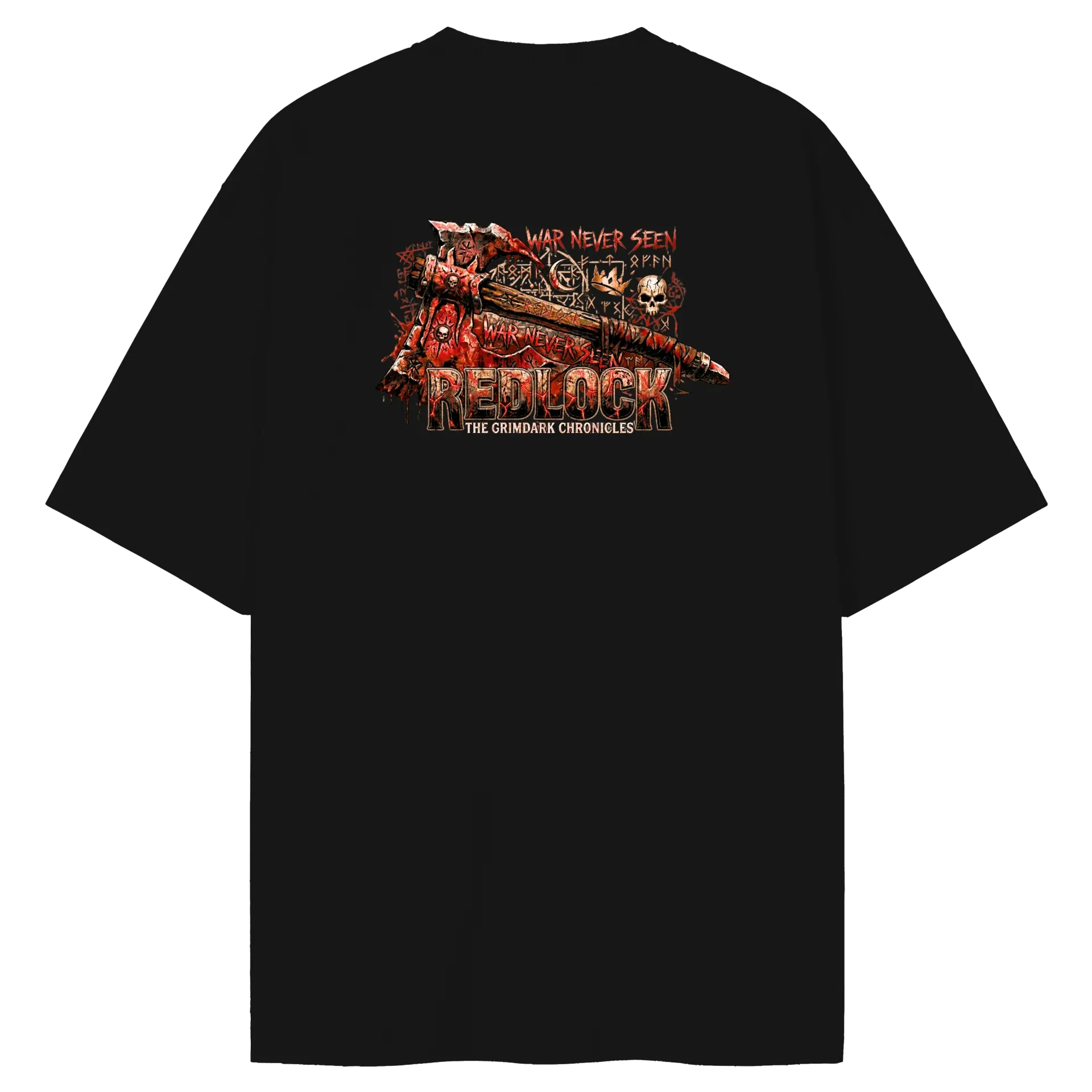 Camiseta Oversized OLHO REDLOCK🩸- War Never Seem - Imagem 2