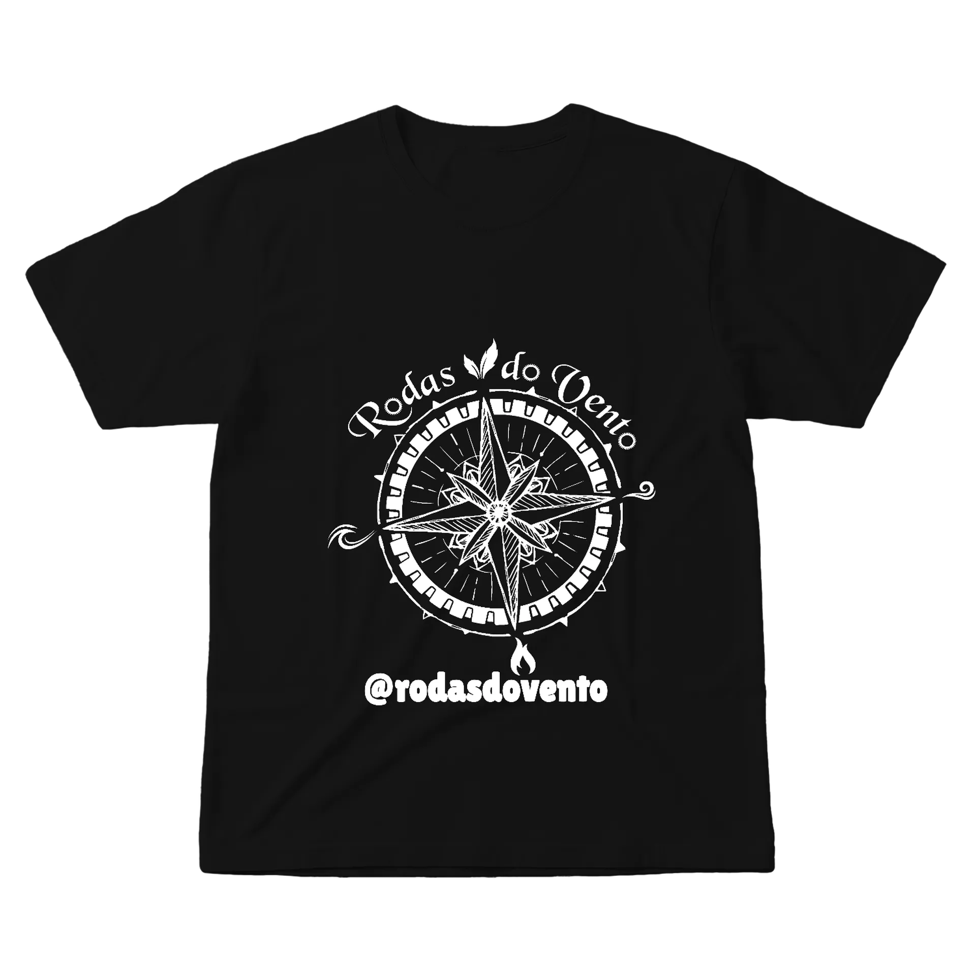 Camiseta Rodas do Vento Preta - Imagem 1