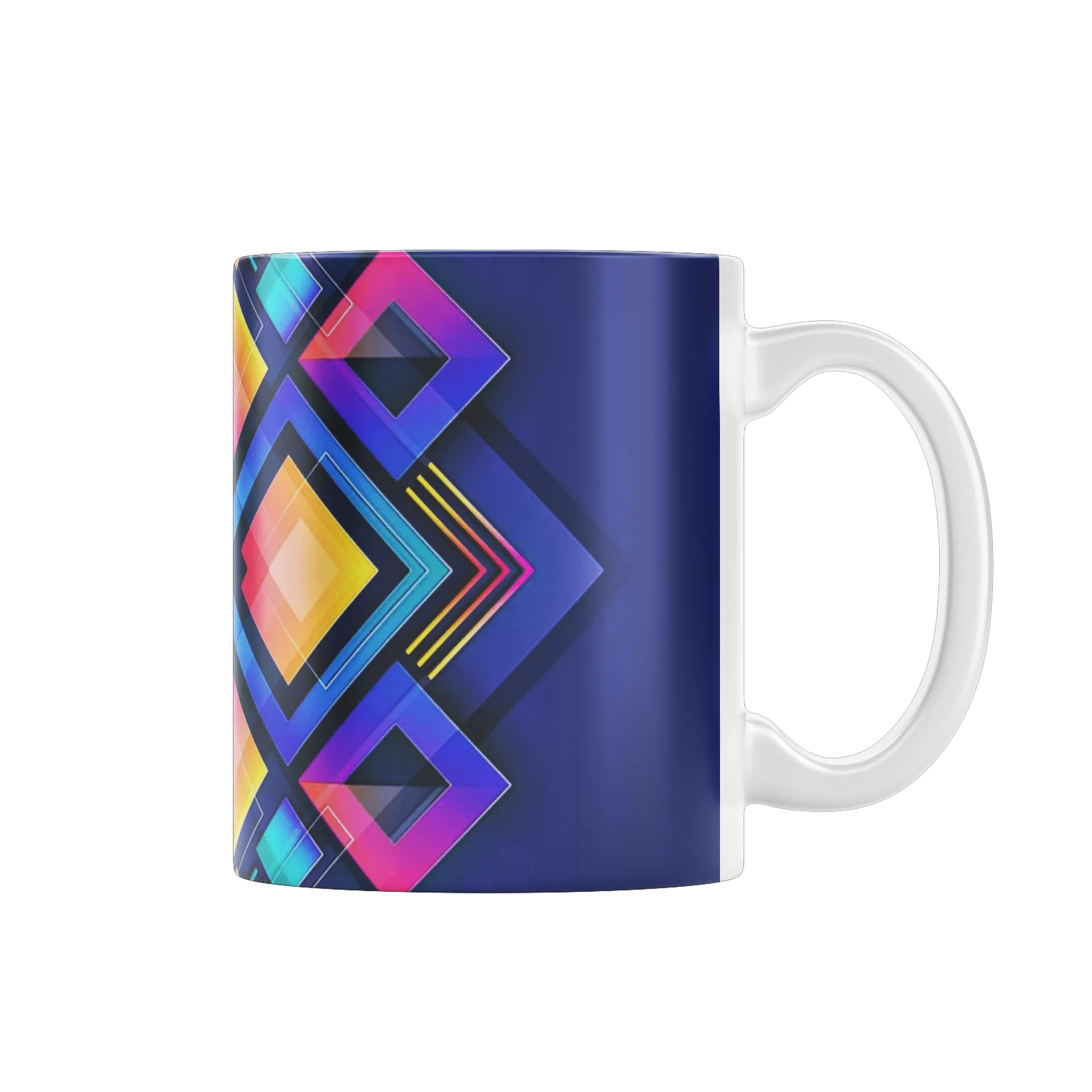 Caneca Estampa Geométrica Neon 325ml - Imagem 1
