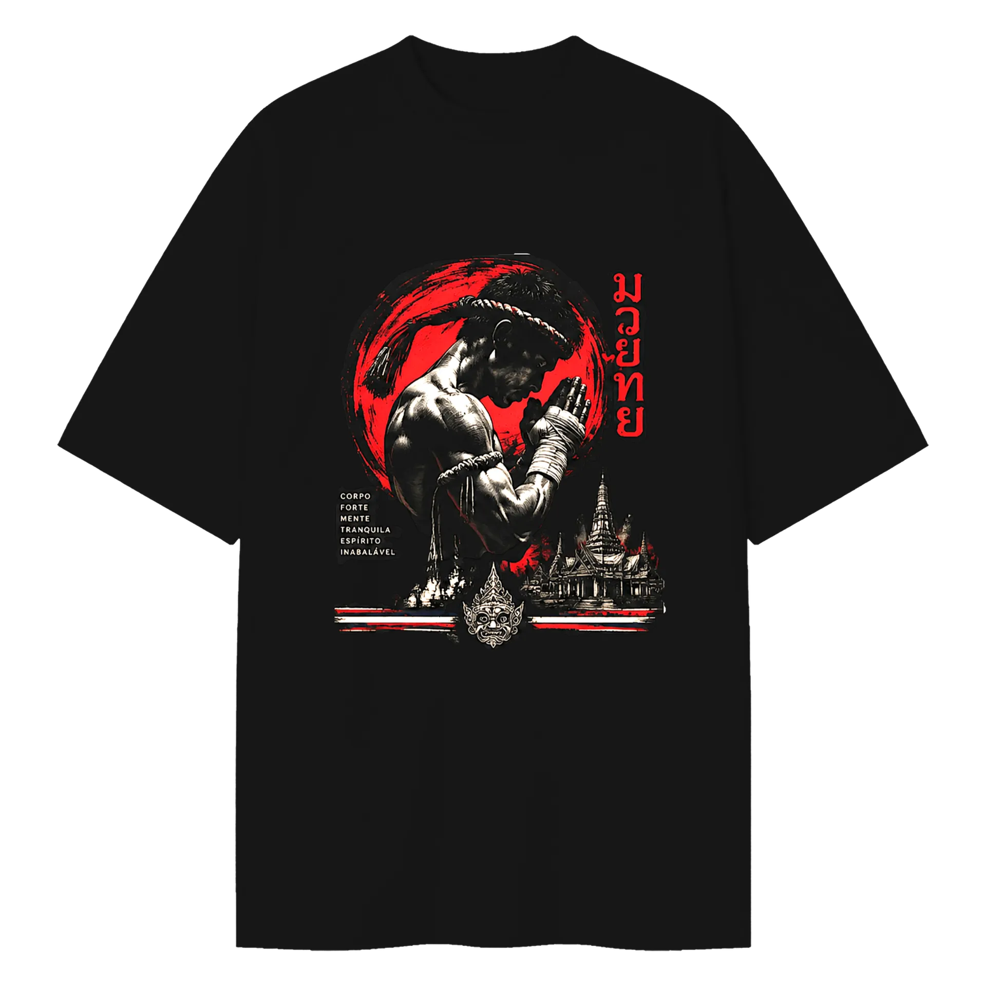 Camiseta Oversized Muay Thai Corpo Forte Mente Tranquila - Imagem 5