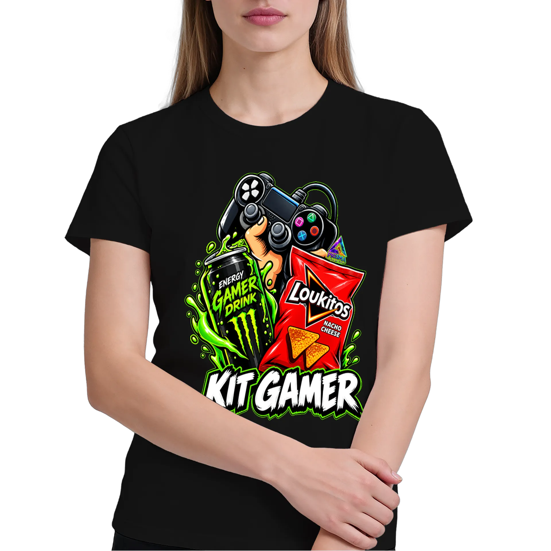 Camiseta KIT GAMER Tipografia Colorida 100% Algodão - Imagem 3