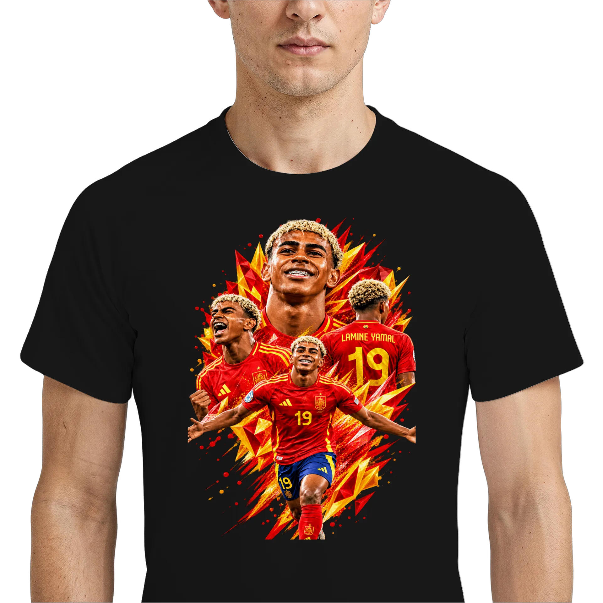Camiseta Dry Fit Lamine Yamal Futebol Respirável 100% - Imagem 4