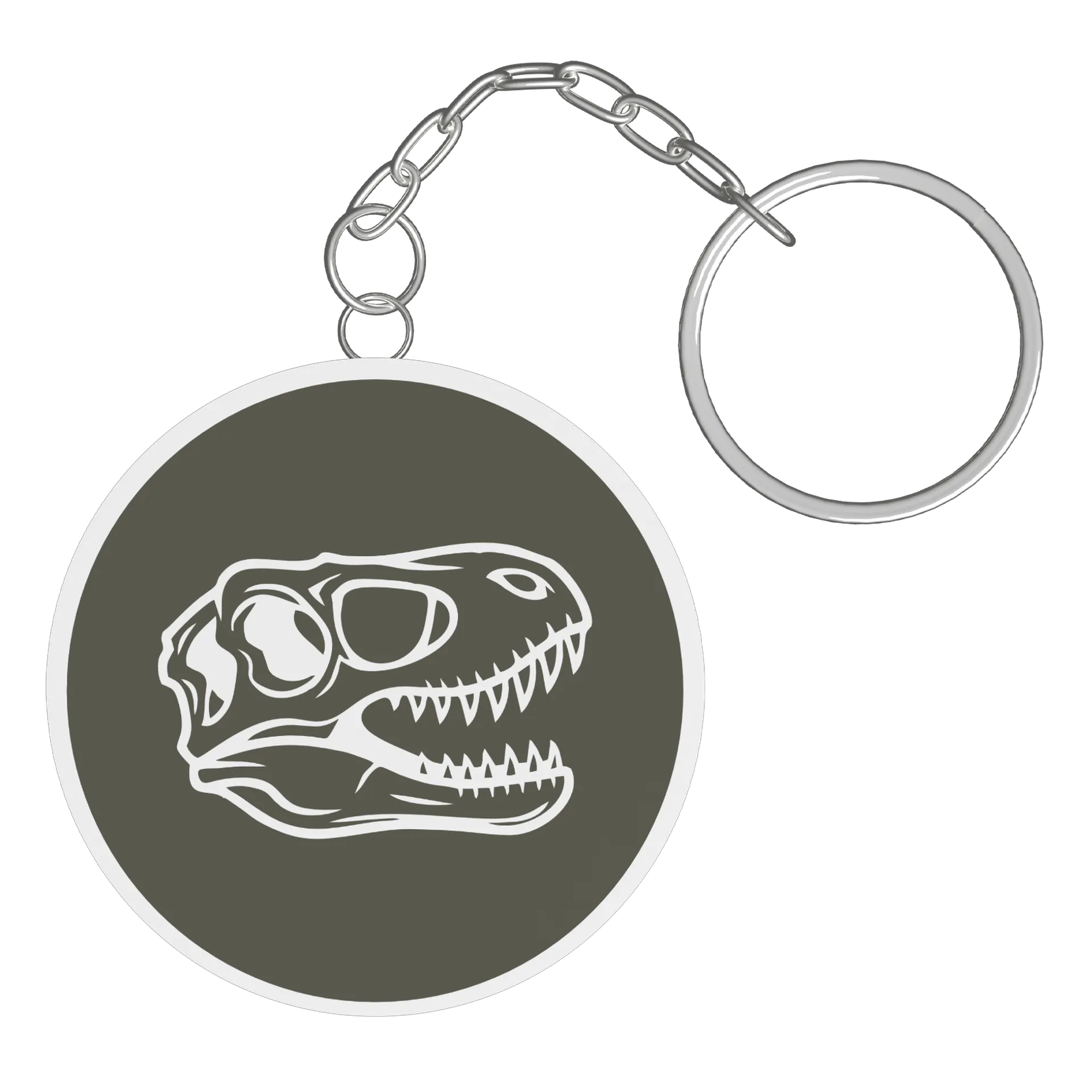 Chaveiro MDF Cabeça de Dinossauro Estampa Criativa - Imagem 3