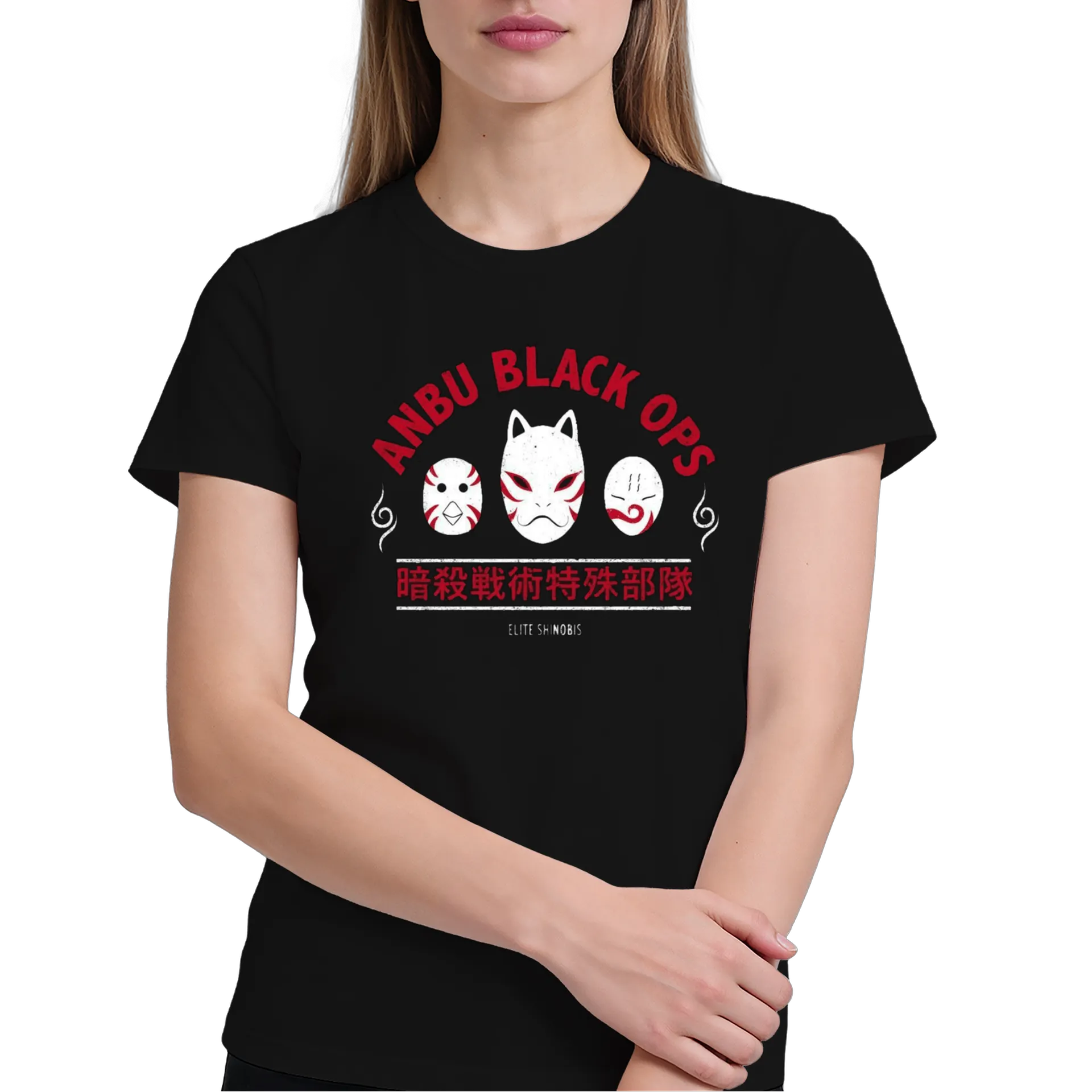 Camiseta Anbu Black Ops Estampa Máscaras 100% Algodão - Imagem 4