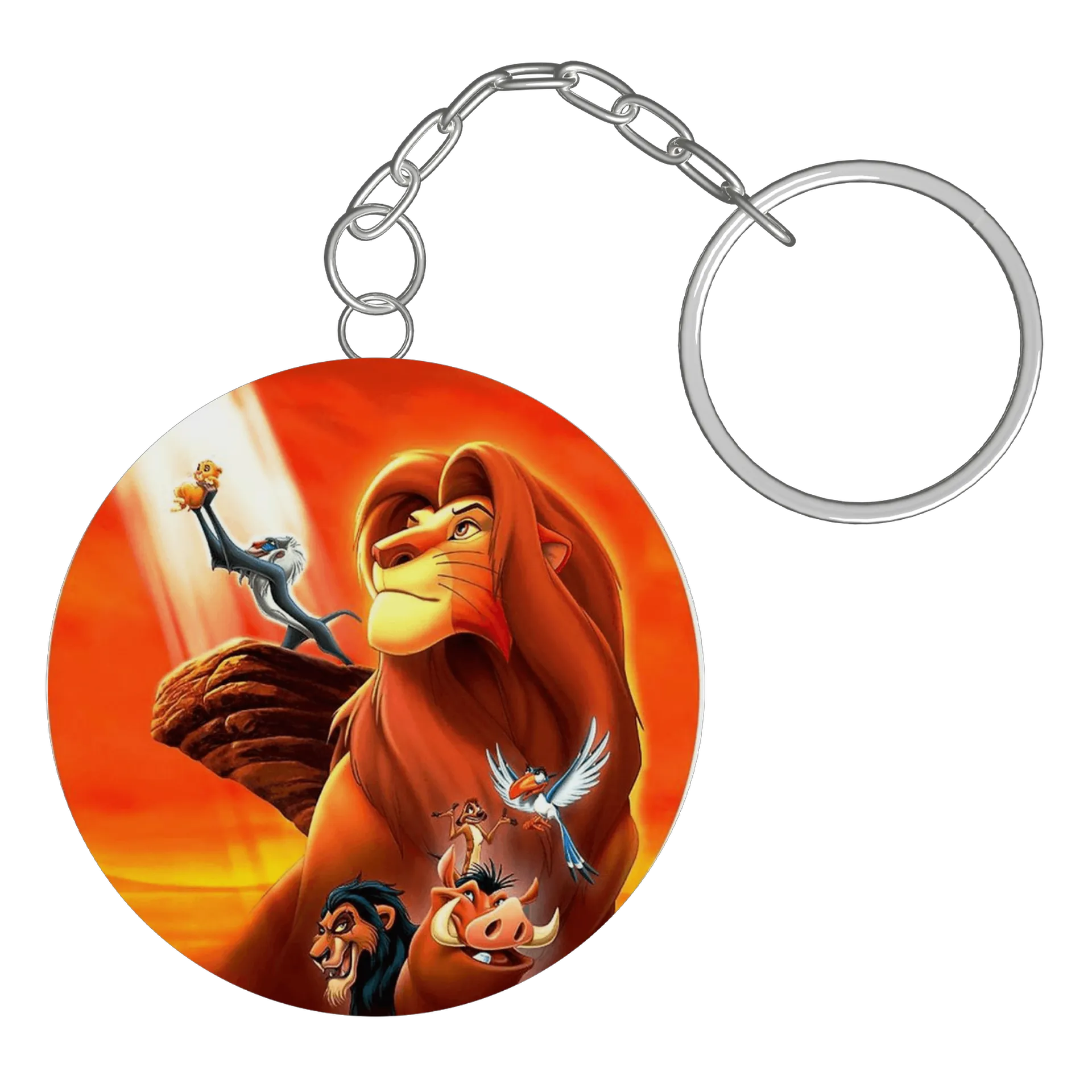 Chaveiro MDF Simba O Rei Leão Estampa Cartoon - Imagem 2