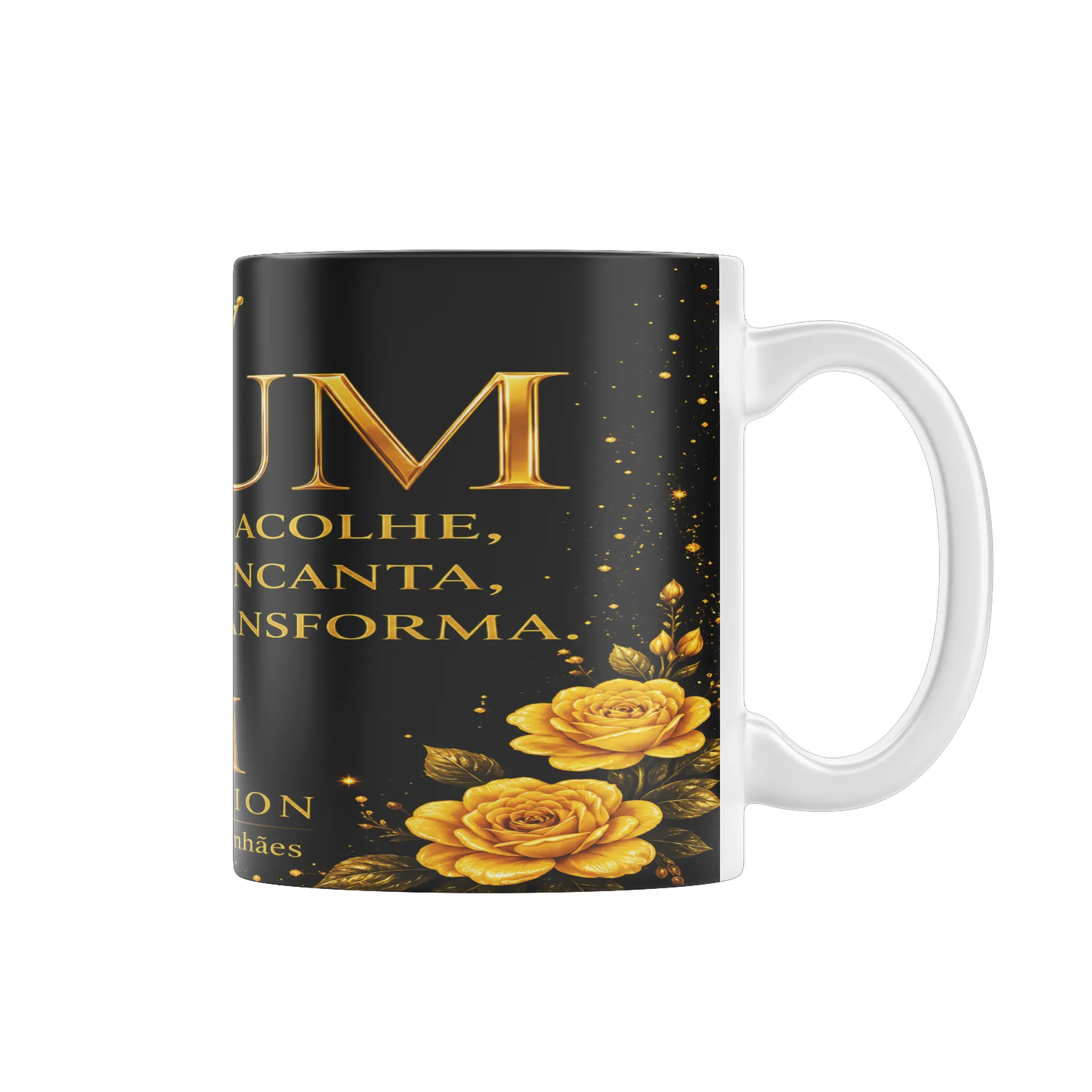 Caneca Porcelana Ouro LM Collection 325ml - Imagem 1