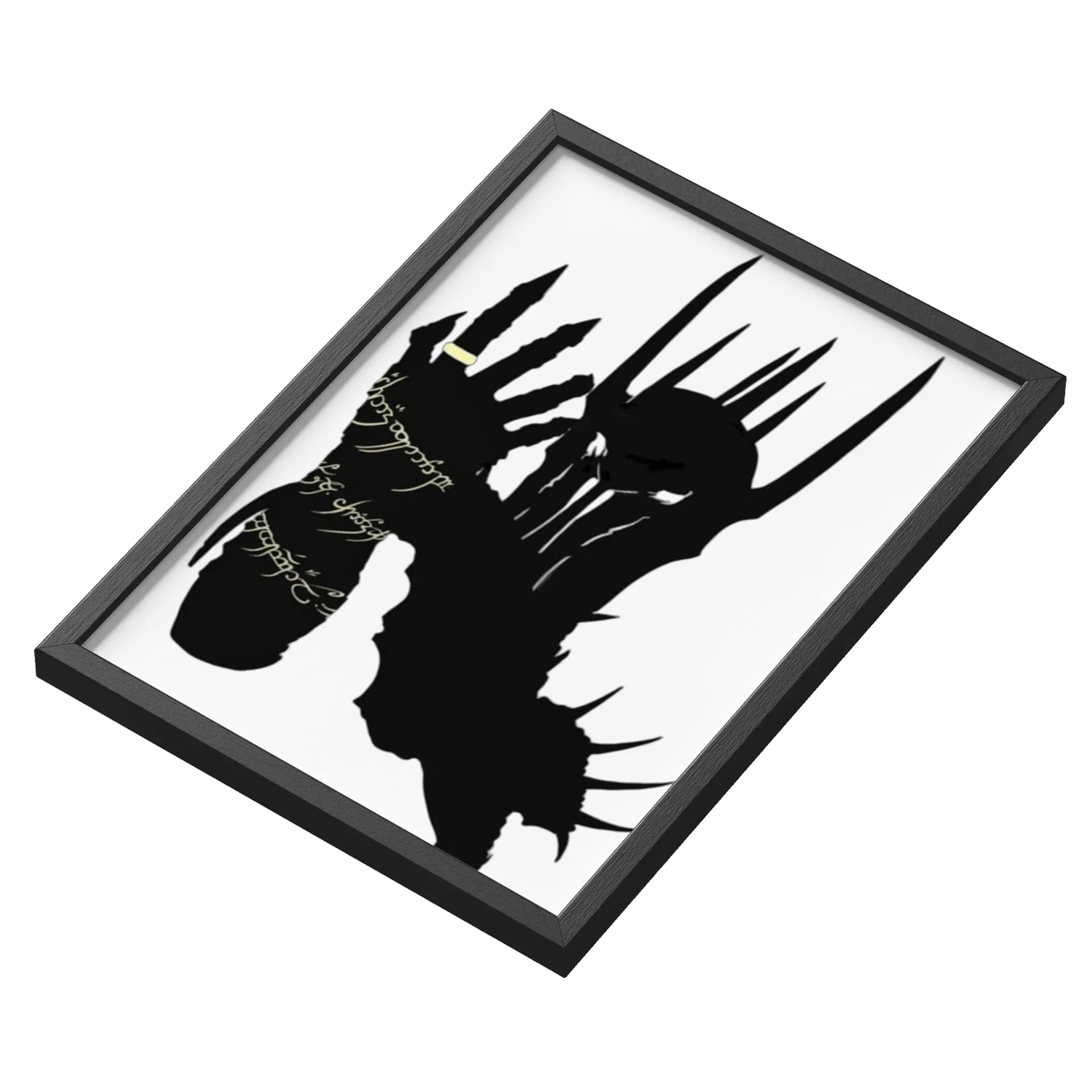 Quadro Sauron Mão Negra MDF e Vidro A3 - Imagem 3
